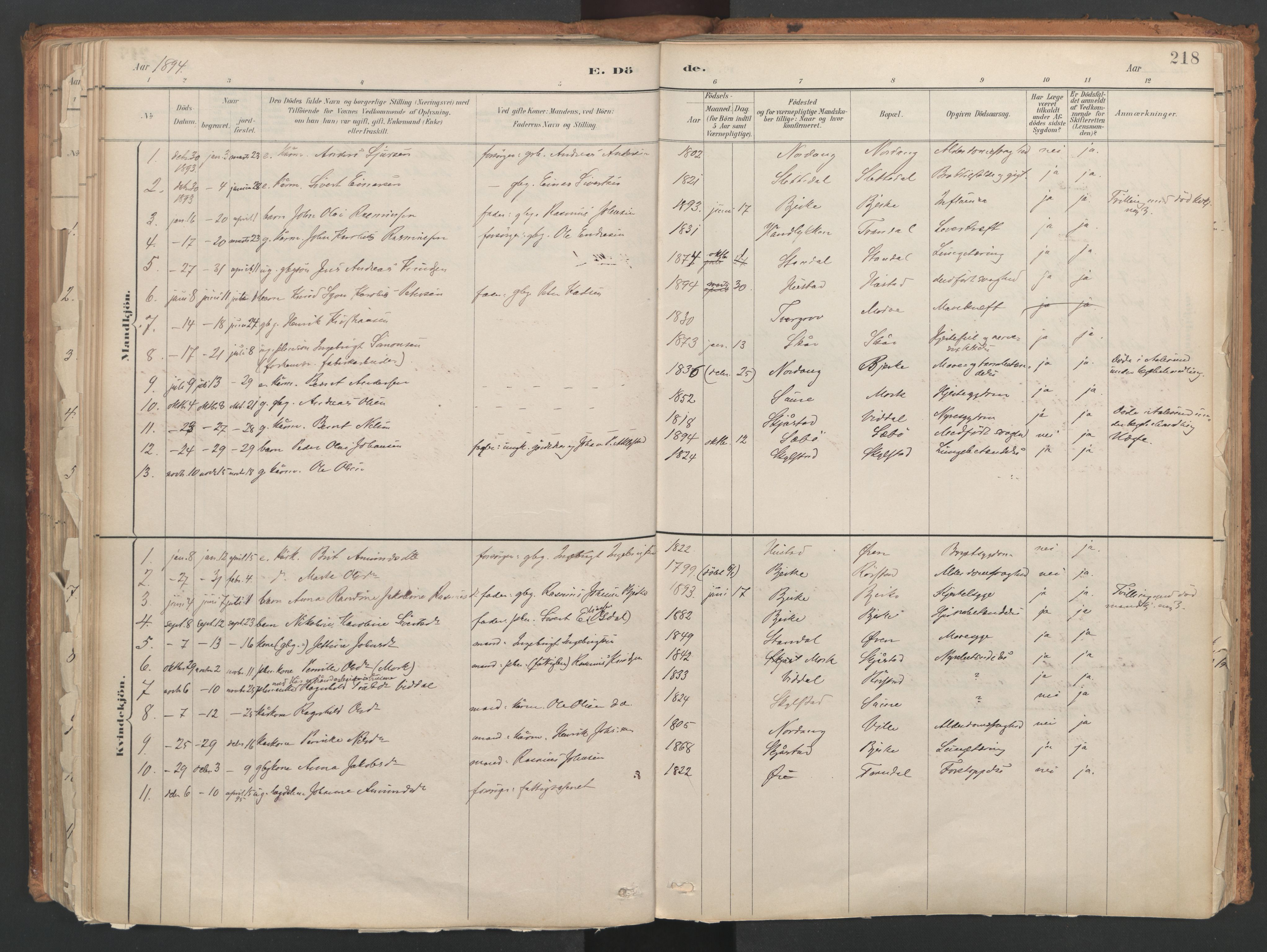 Ministerialprotokoller, klokkerbøker og fødselsregistre - Møre og Romsdal, AV/SAT-A-1454/515/L0211: Parish register (official) no. 515A07, 1886-1910, p. 218