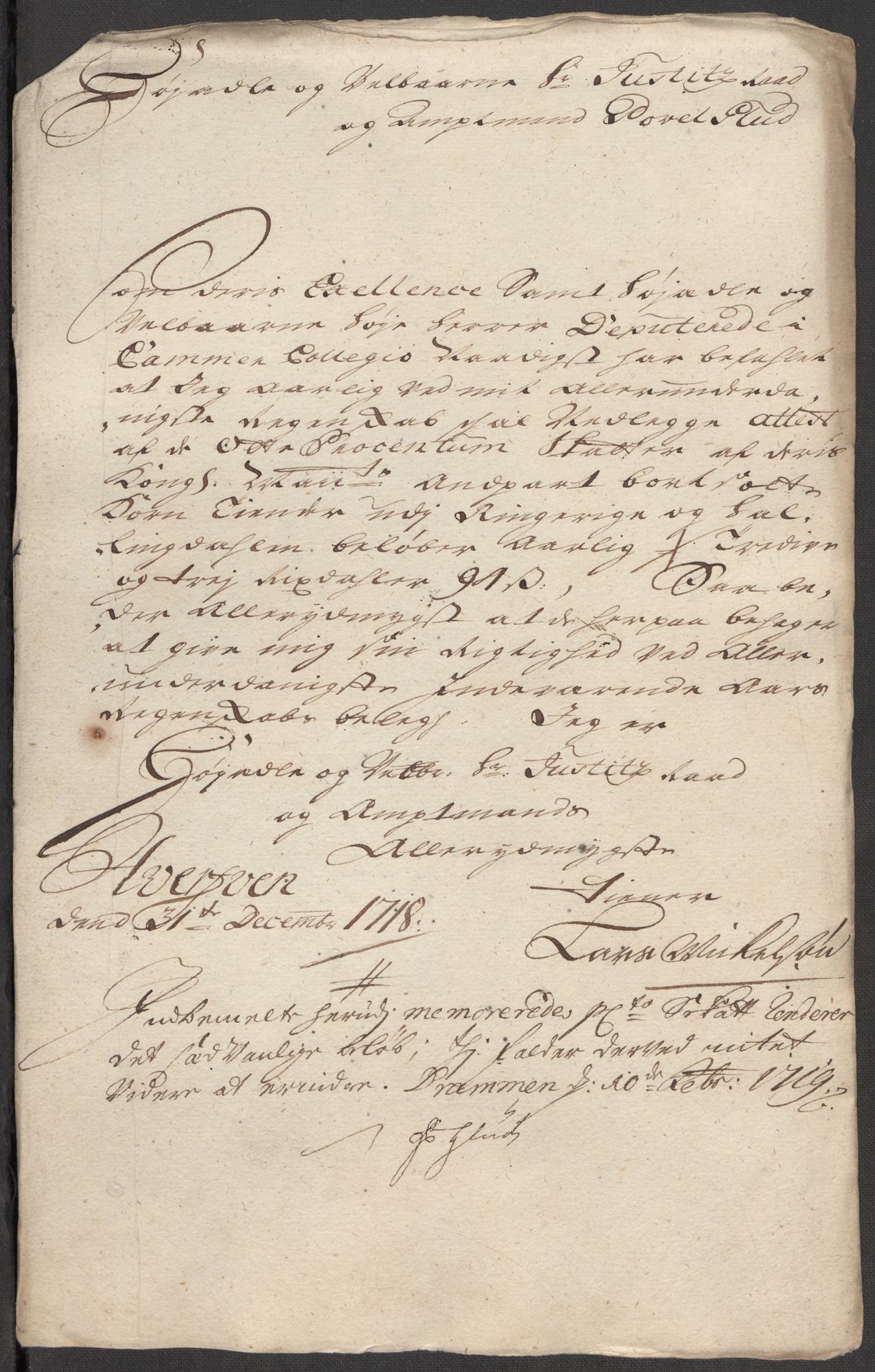 Rentekammeret inntil 1814, Reviderte regnskaper, Fogderegnskap, RA/EA-4092/R23/L1476: Fogderegnskap Ringerike og Hallingdal, 1718, p. 74