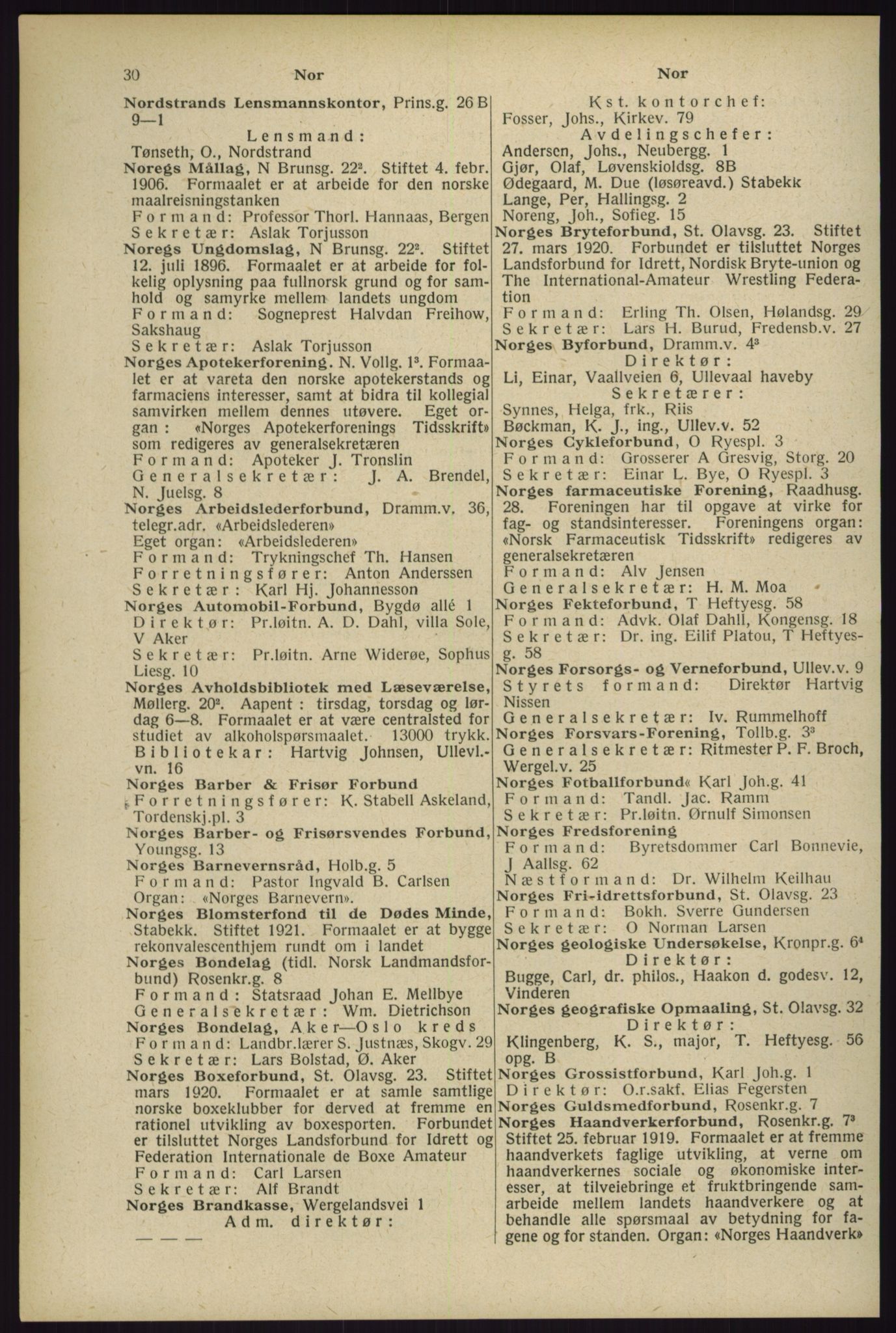 Kristiania/Oslo adressebok, PUBL/-, 1929, p. 30