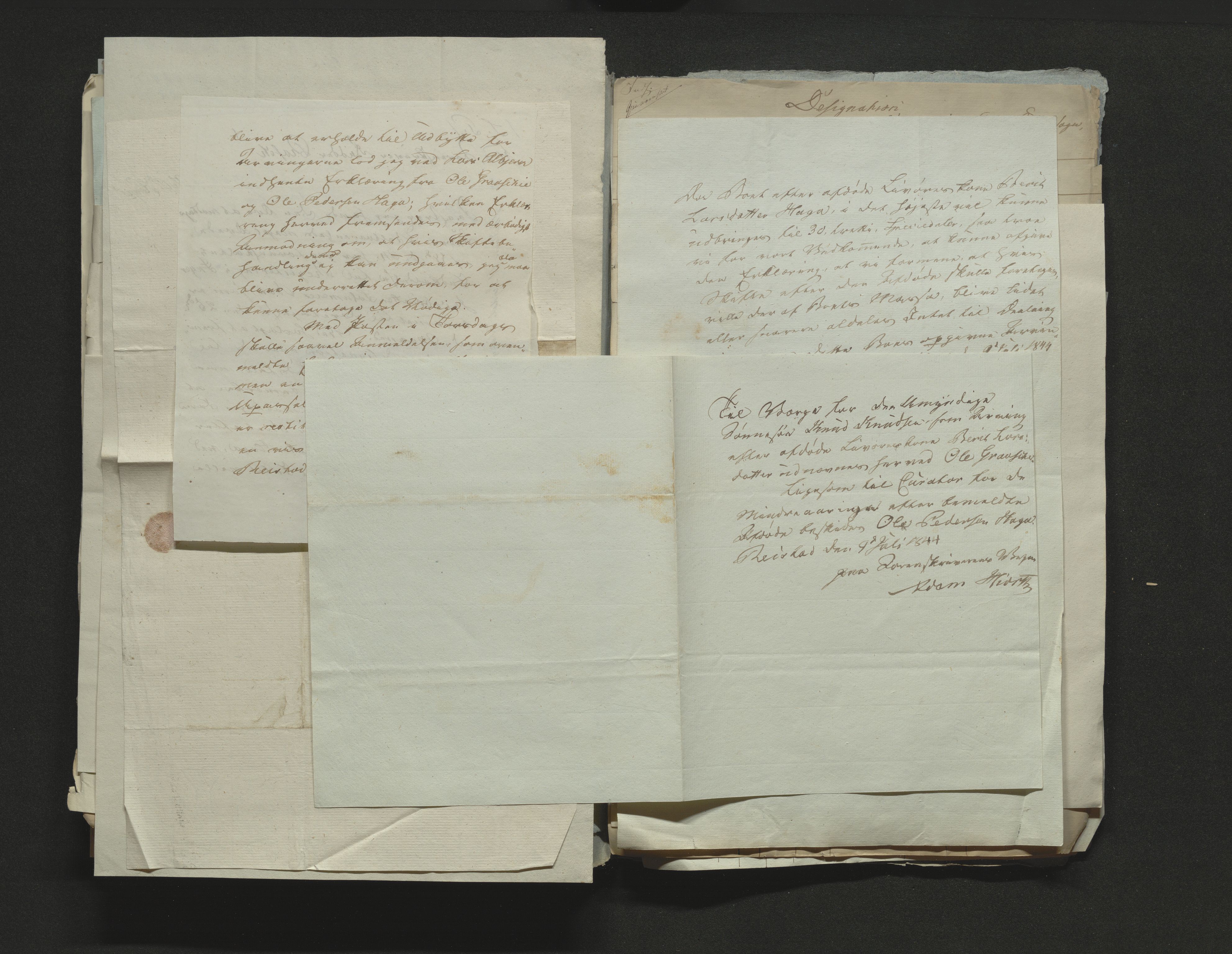 Eiker, Modum og Sigdal sorenskriveri, AV/SAKO-A-123/H/Ha/Hab/L0006: Dødsfallsmeldinger, 1841-1845