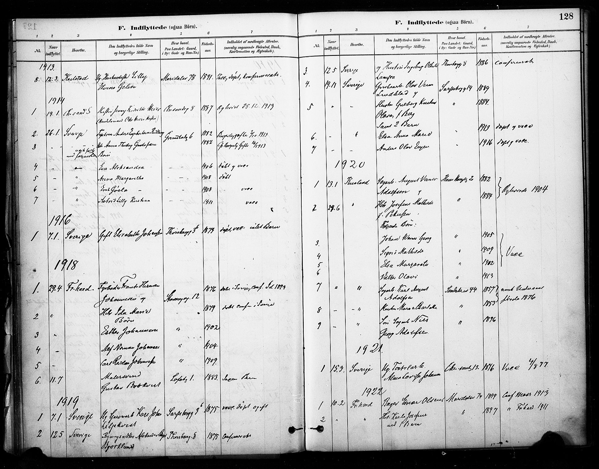 Sagene prestekontor Kirkebøker, AV/SAO-A-10796/F/L0003: Parish register (official) no. 3, 1880-1922, p. 128