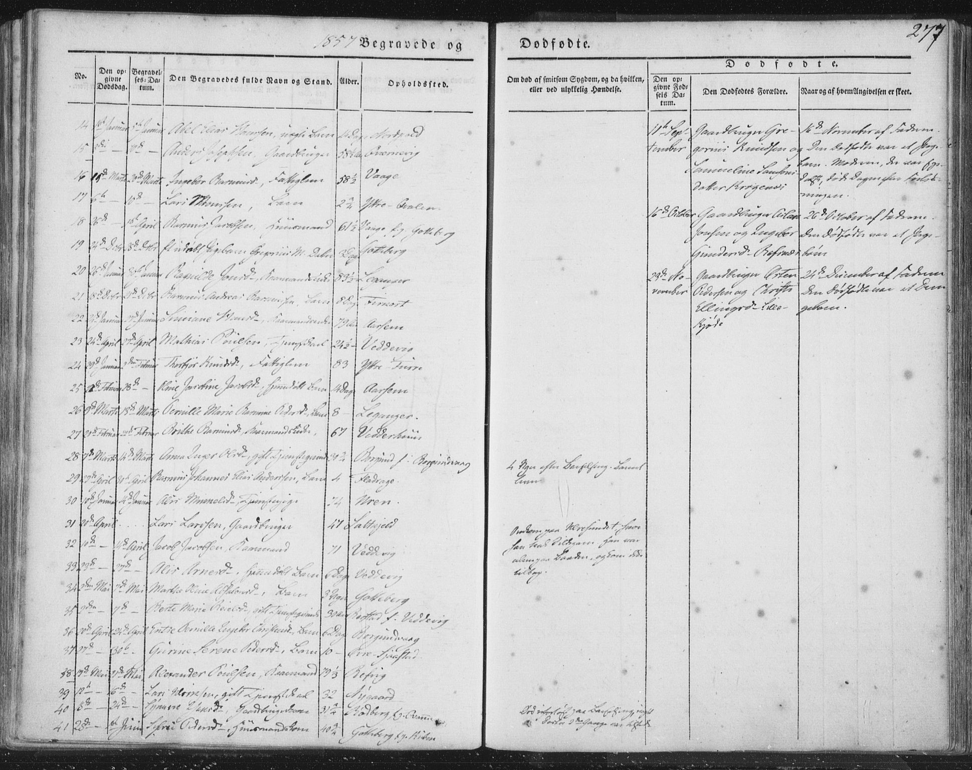 Selje sokneprestembete, SAB/A-99938/H/Ha/Haa/Haaa: Parish register (official) no. A 10, 1844-1858, p. 277
