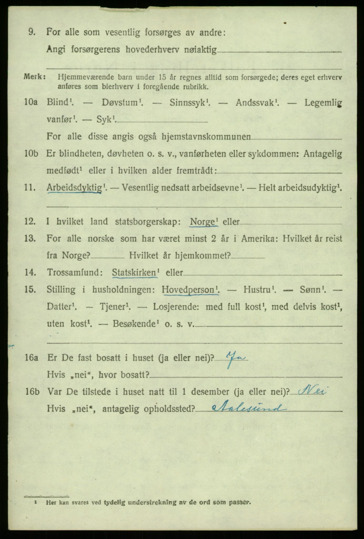 SAB, 1920 census for Vik, 1920, p. 7718