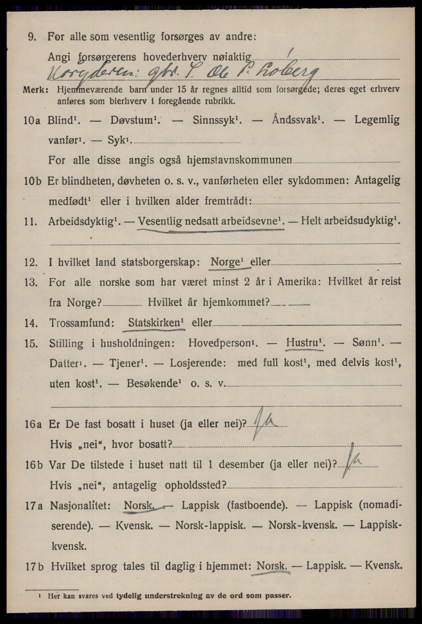 SAT, 1920 census for Ålen, 1920, p. 2063