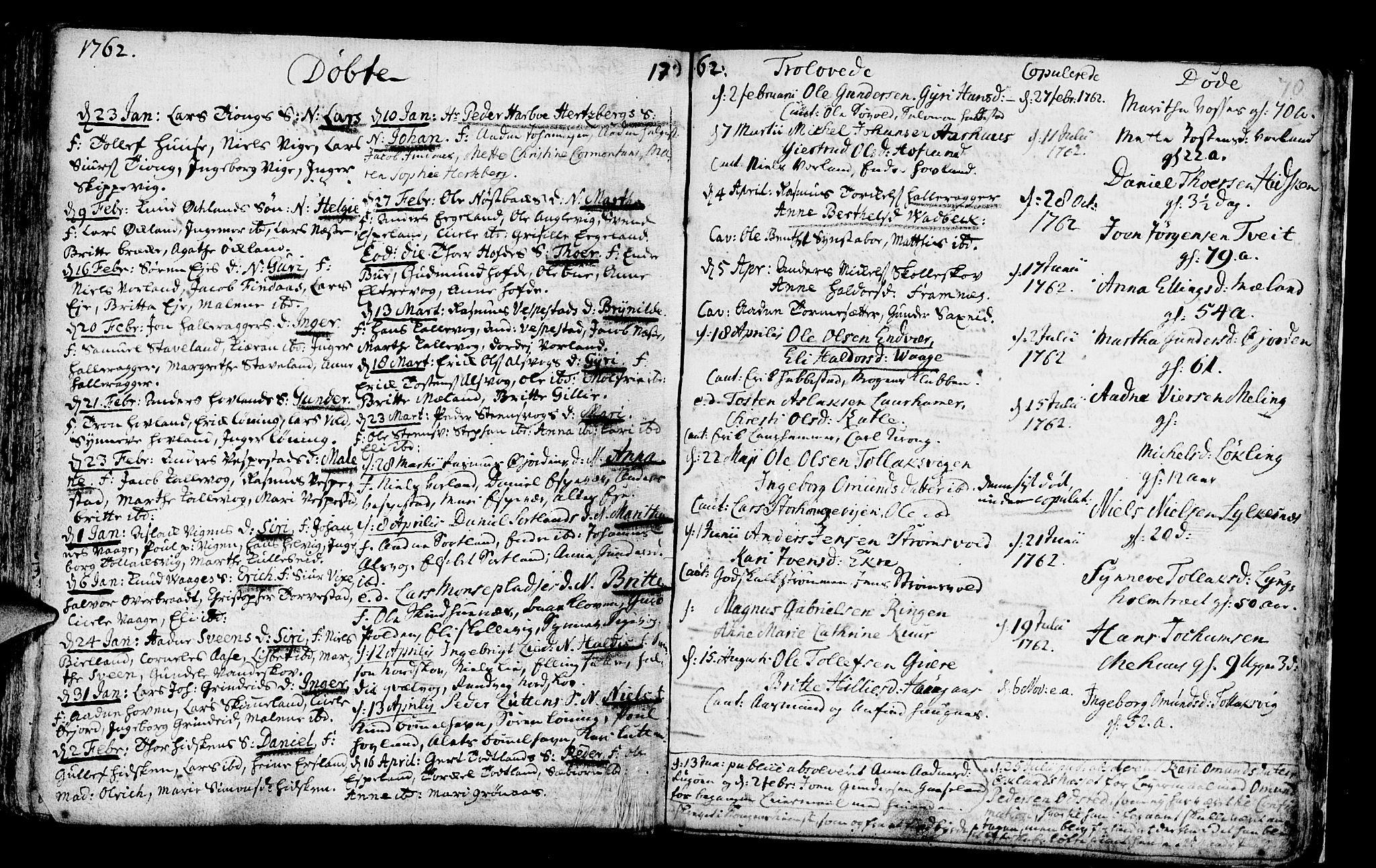 Finnås sokneprestembete, AV/SAB-A-99925/H/Ha/Haa/Haaa/L0002: Parish register (official) no. A 2, 1744-1764, p. 70