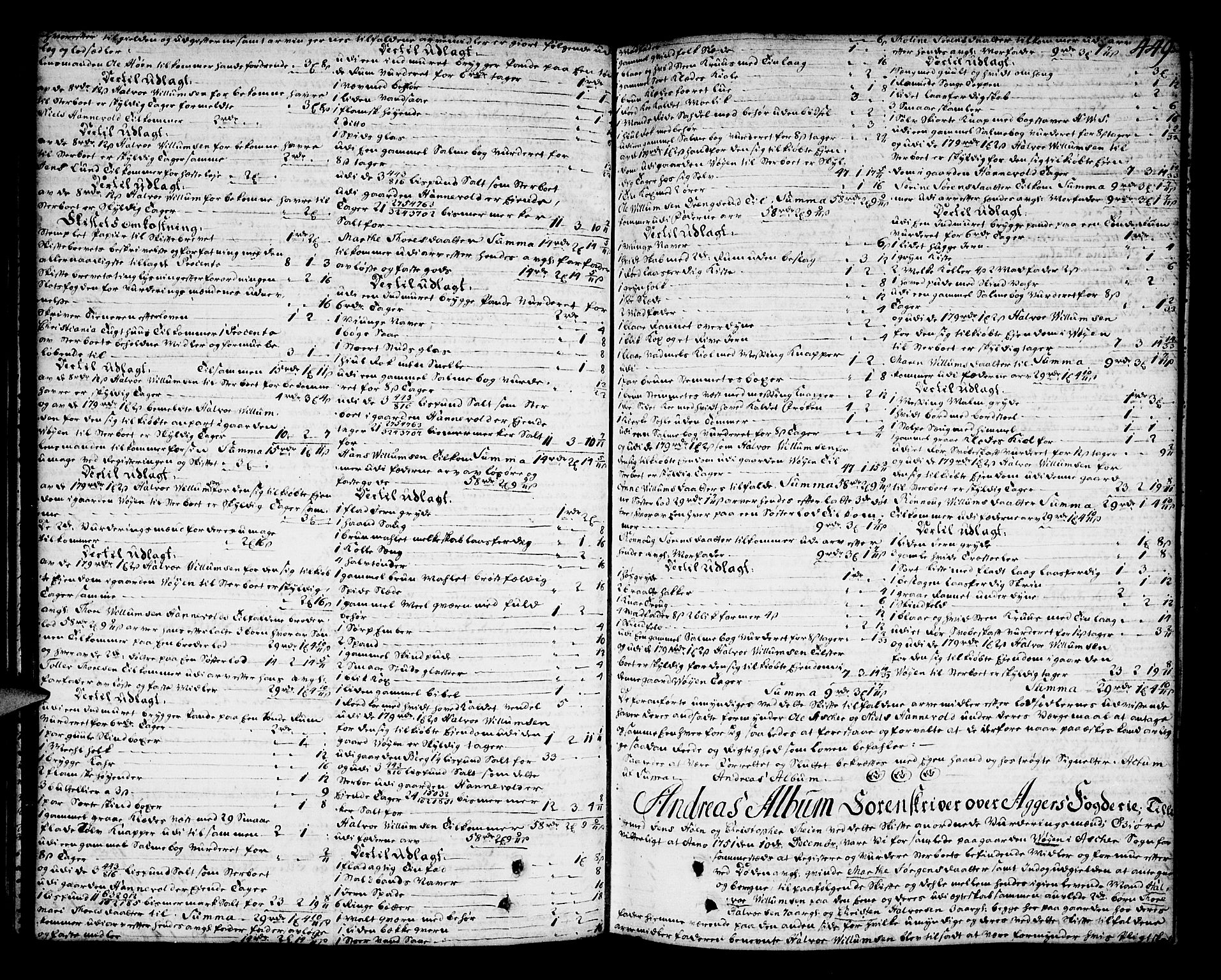 Aker sorenskriveri, AV/SAO-A-10895/H/Hb/L0008b: Skifteprotokoll, 1750-1755, p. 448b-449a