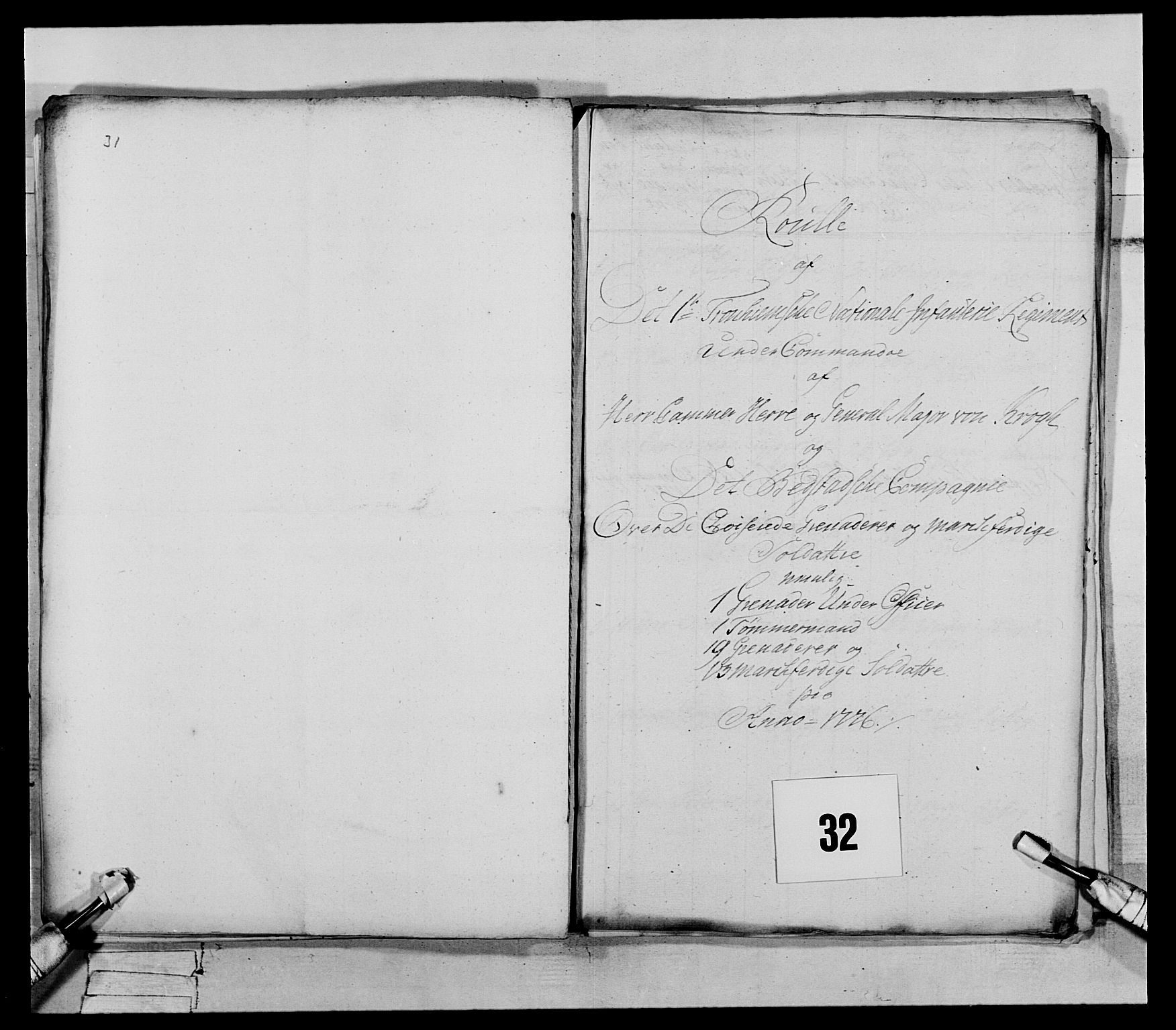 Generalitets- og kommissariatskollegiet, Det kongelige norske kommissariatskollegium, AV/RA-EA-5420/E/Eh/L0073: 1. Trondheimske nasjonale infanteriregiment, 1774-1779, p. 141