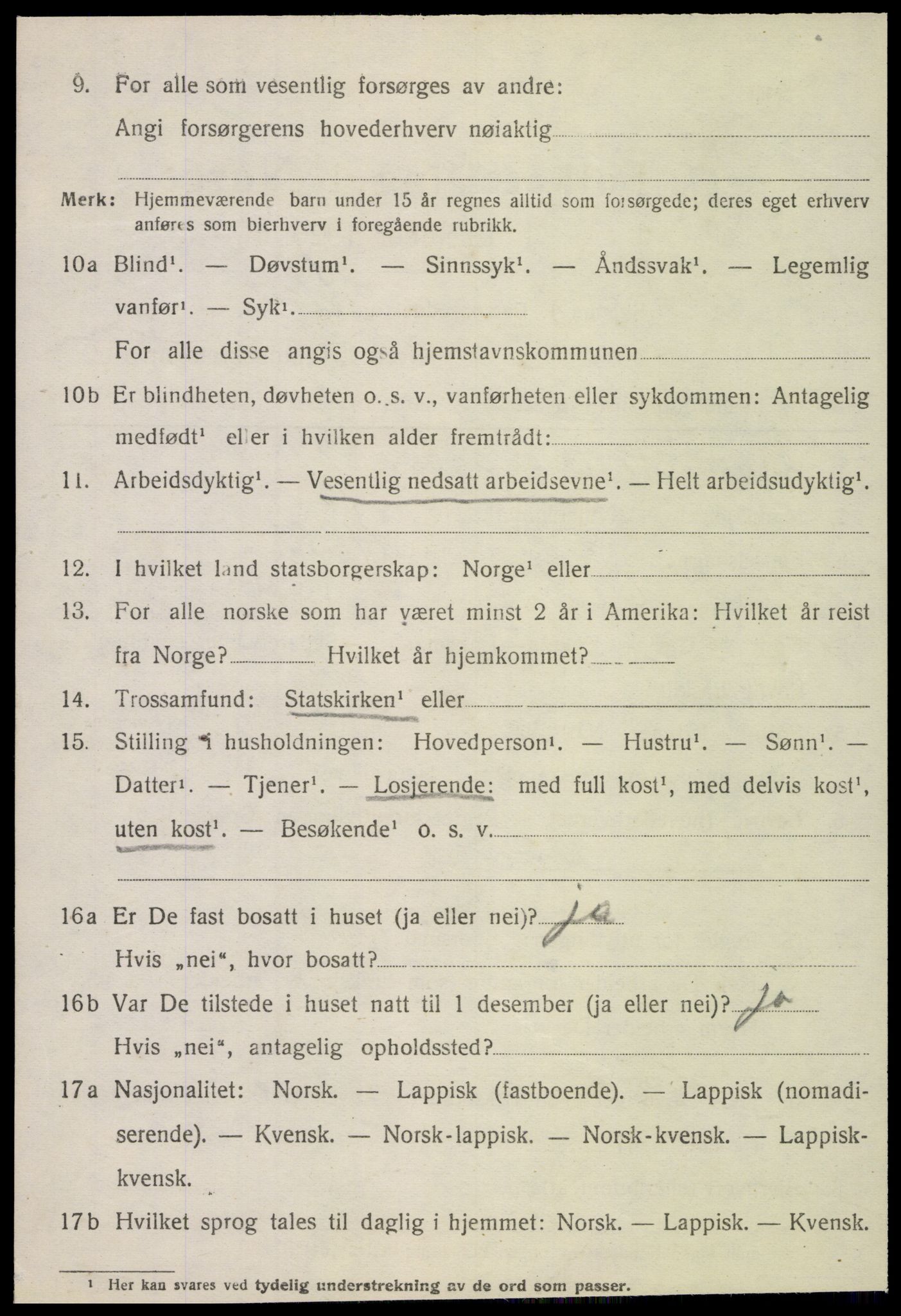 SAT, 1920 census for Vikna, 1920, p. 8206