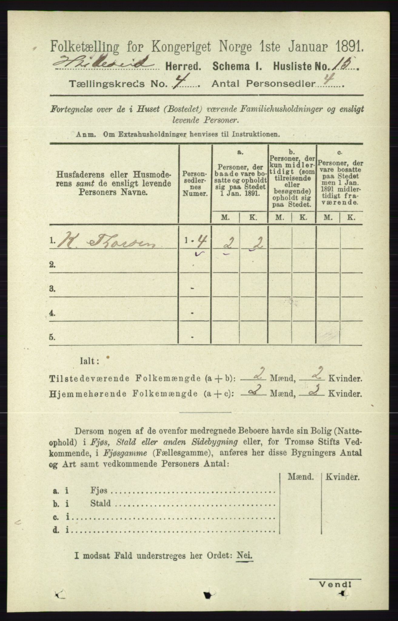 RA, 1891 census for 0829 Kviteseid, 1891, p. 719