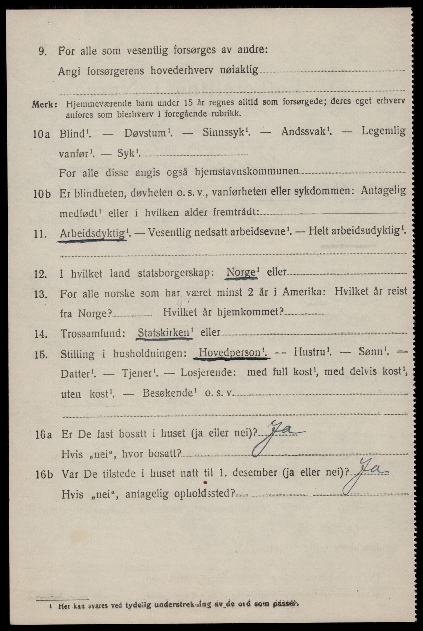 SAST, 1920 census for Suldal, 1920, p. 2147