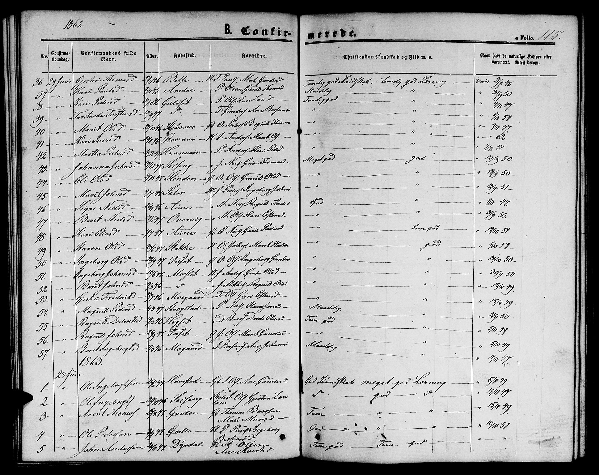 Ministerialprotokoller, klokkerbøker og fødselsregistre - Sør-Trøndelag, SAT/A-1456/695/L1155: Parish register (copy) no. 695C06, 1859-1868, p. 115