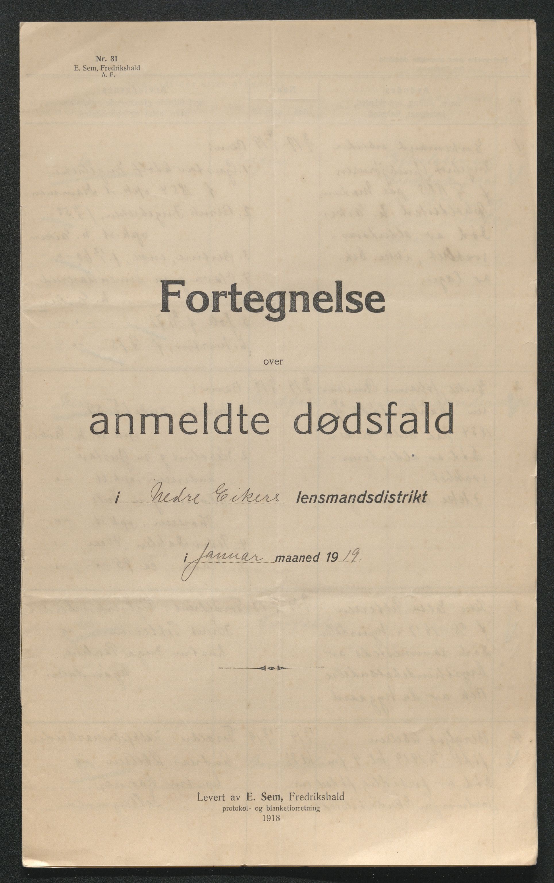 Eiker, Modum og Sigdal sorenskriveri, AV/SAKO-A-123/H/Ha/Hab/L0039: Dødsfallsmeldinger, 1918-1919, p. 1246