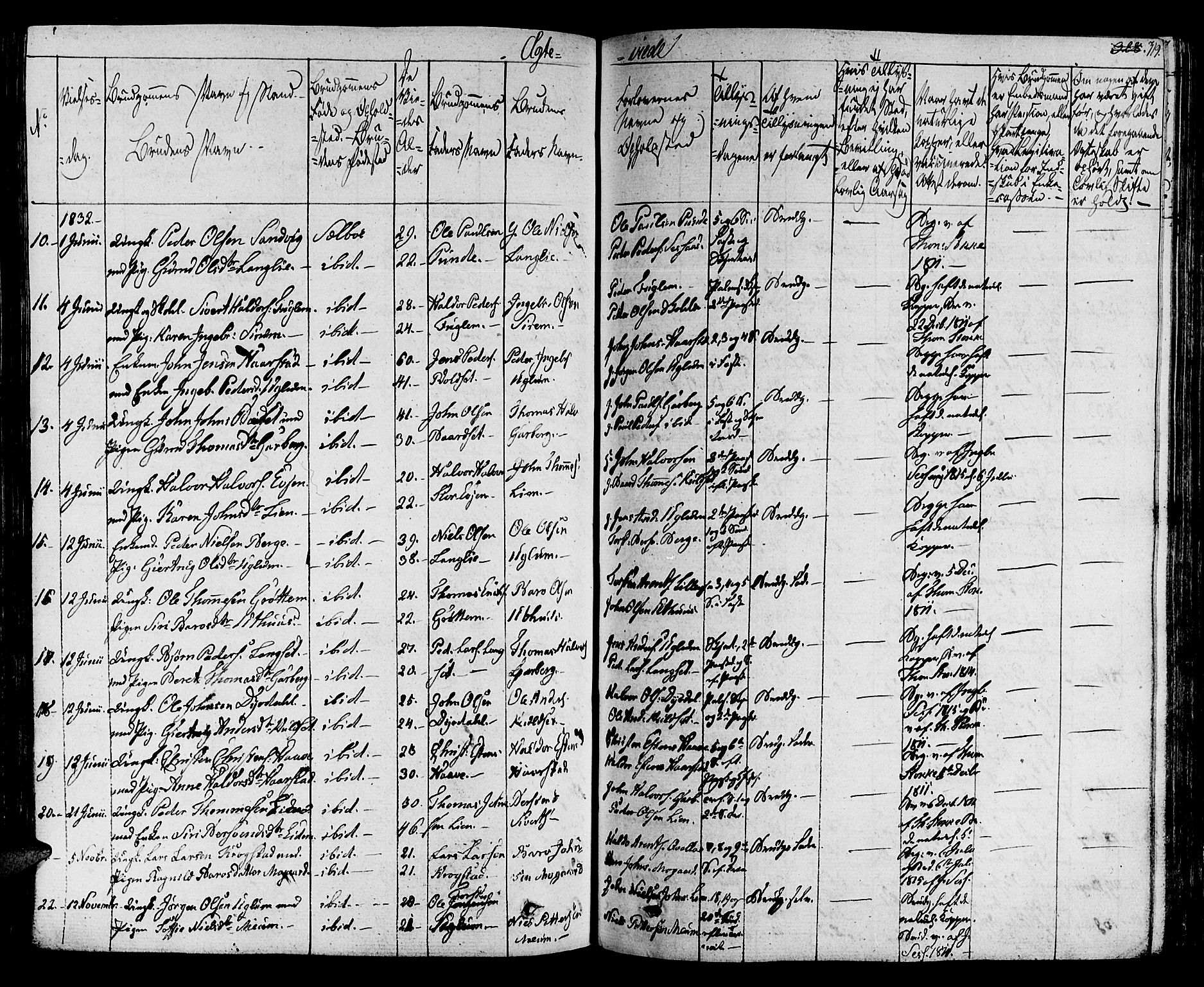 Ministerialprotokoller, klokkerbøker og fødselsregistre - Sør-Trøndelag, SAT/A-1456/695/L1143: Parish register (official) no. 695A05 /1, 1824-1842, p. 319
