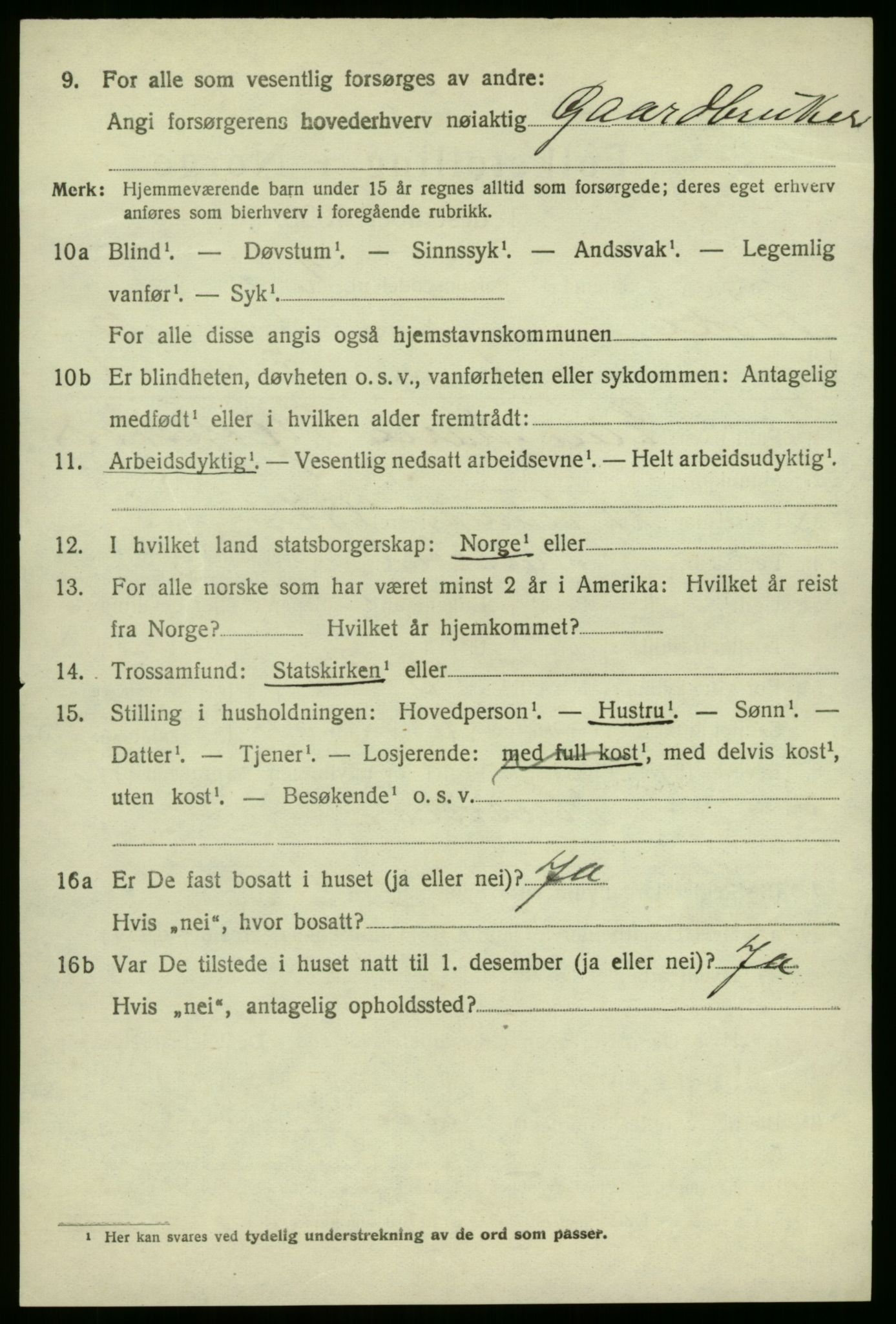 SAB, 1920 census for Førde, 1920, p. 2079