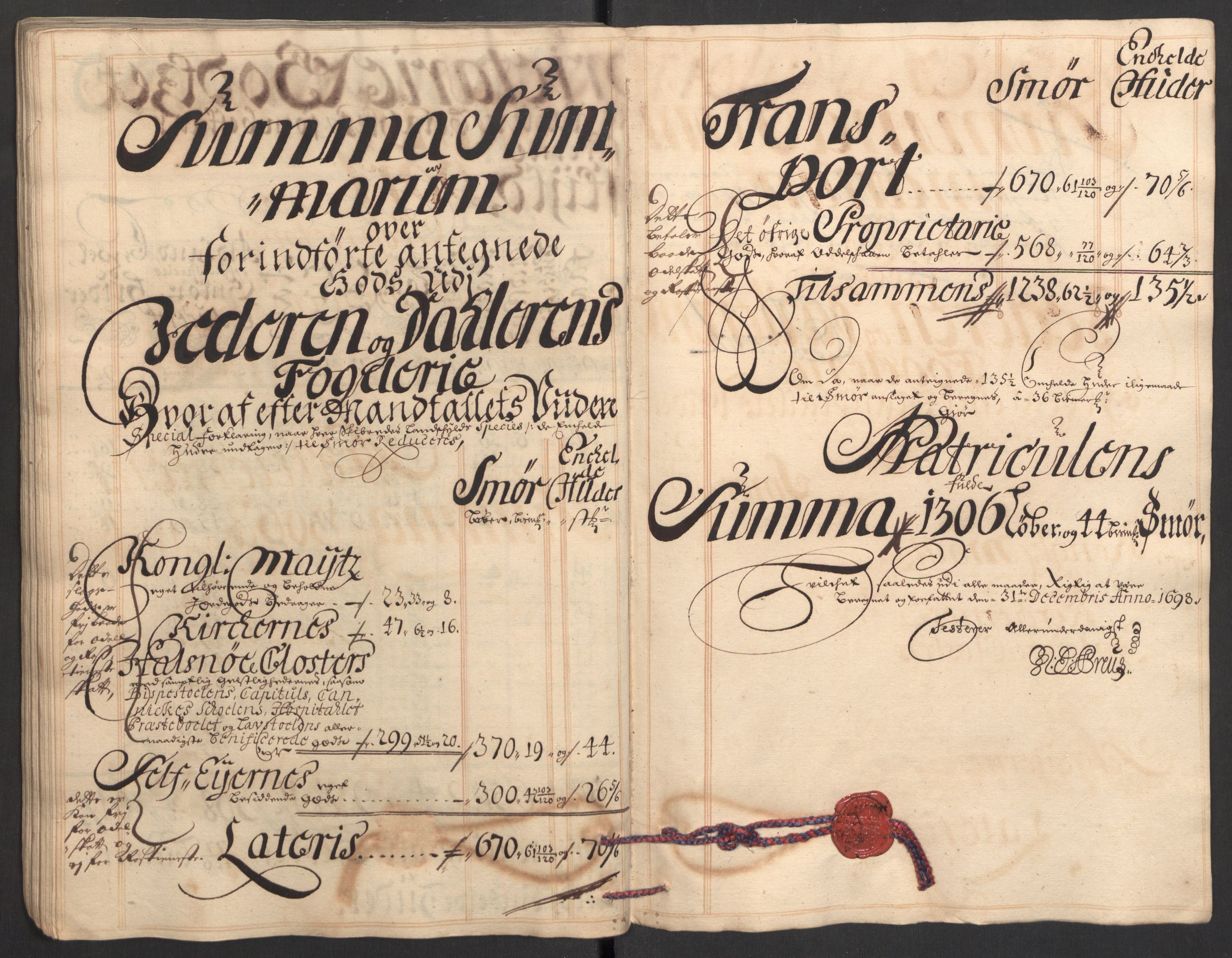 Rentekammeret inntil 1814, Reviderte regnskaper, Fogderegnskap, RA/EA-4092/R46/L2729: Fogderegnskap Jæren og Dalane, 1697-1698, p. 205