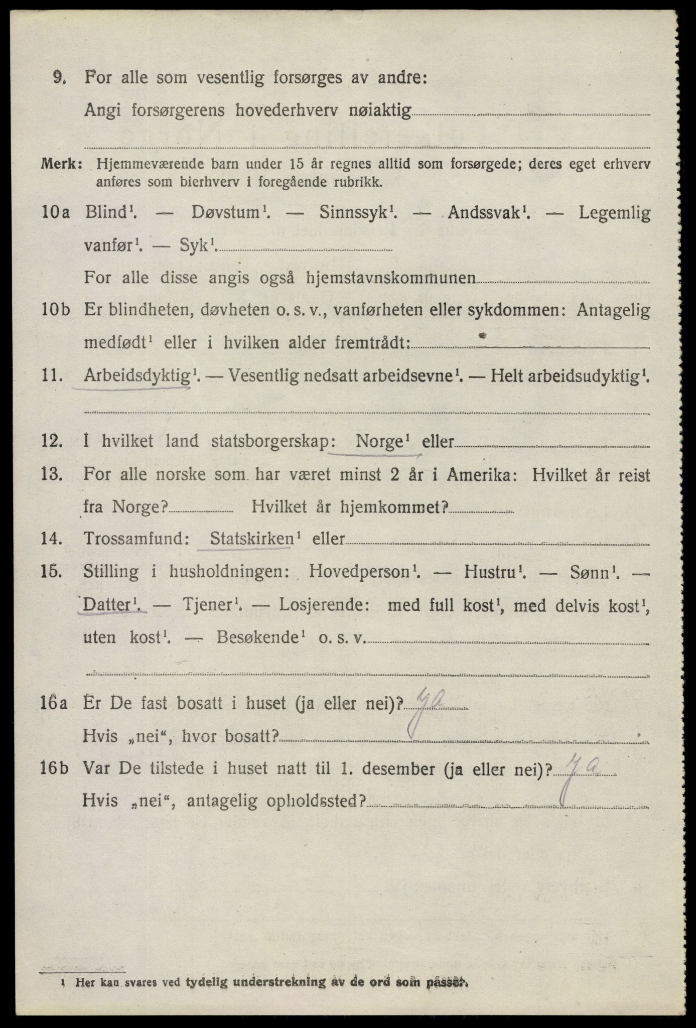 SAO, 1920 census for Skiptvet, 1920, p. 926