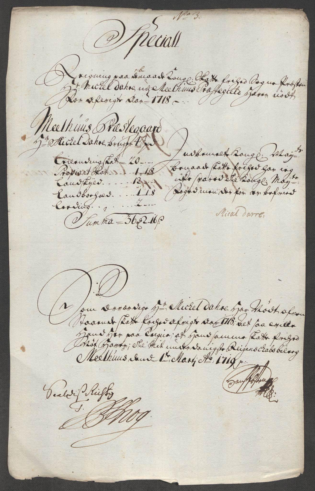 Rentekammeret inntil 1814, Reviderte regnskaper, Fogderegnskap, AV/RA-EA-4092/R60/L3972: Fogderegnskap Orkdal og Gauldal, 1718, p. 257