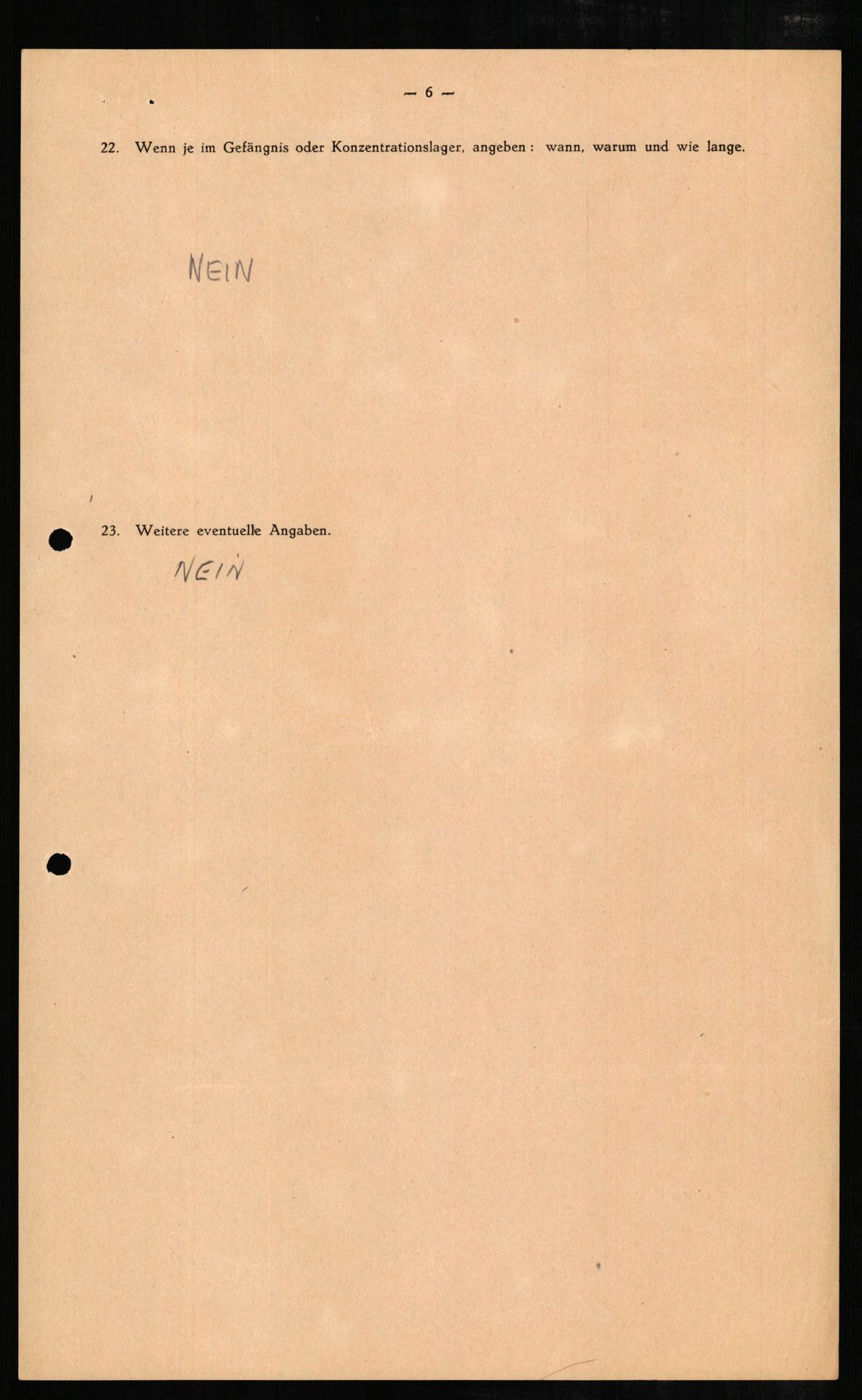 Forsvaret, Forsvarets overkommando II, AV/RA-RAFA-3915/D/Db/L0006: CI Questionaires. Tyske okkupasjonsstyrker i Norge. Tyskere., 1945-1946, p. 121