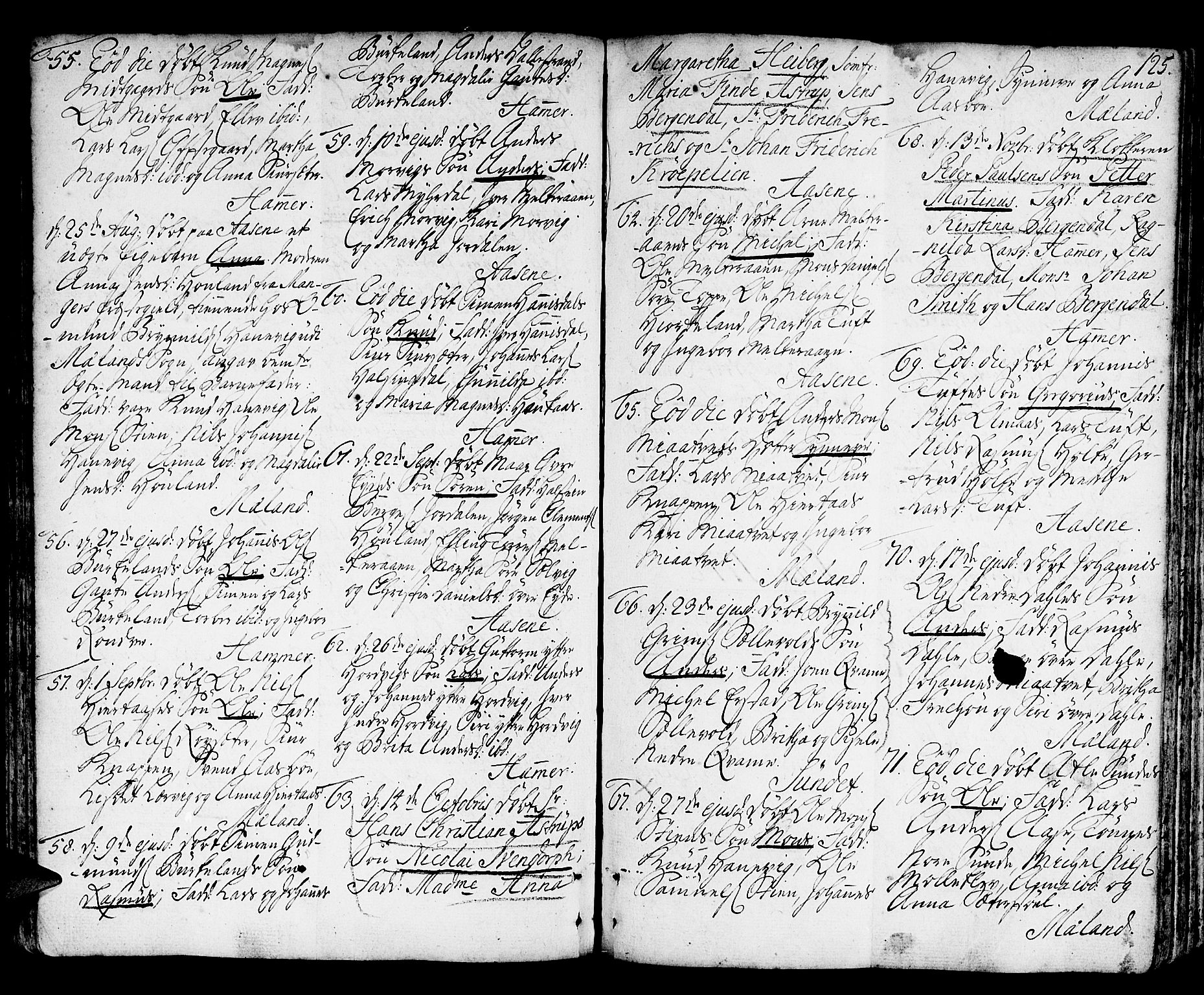 Hamre sokneprestembete, AV/SAB-A-75501/H/Ha/Haa/Haaa/L0007: Parish register (official) no. A 7, 1762-1777, p. 125