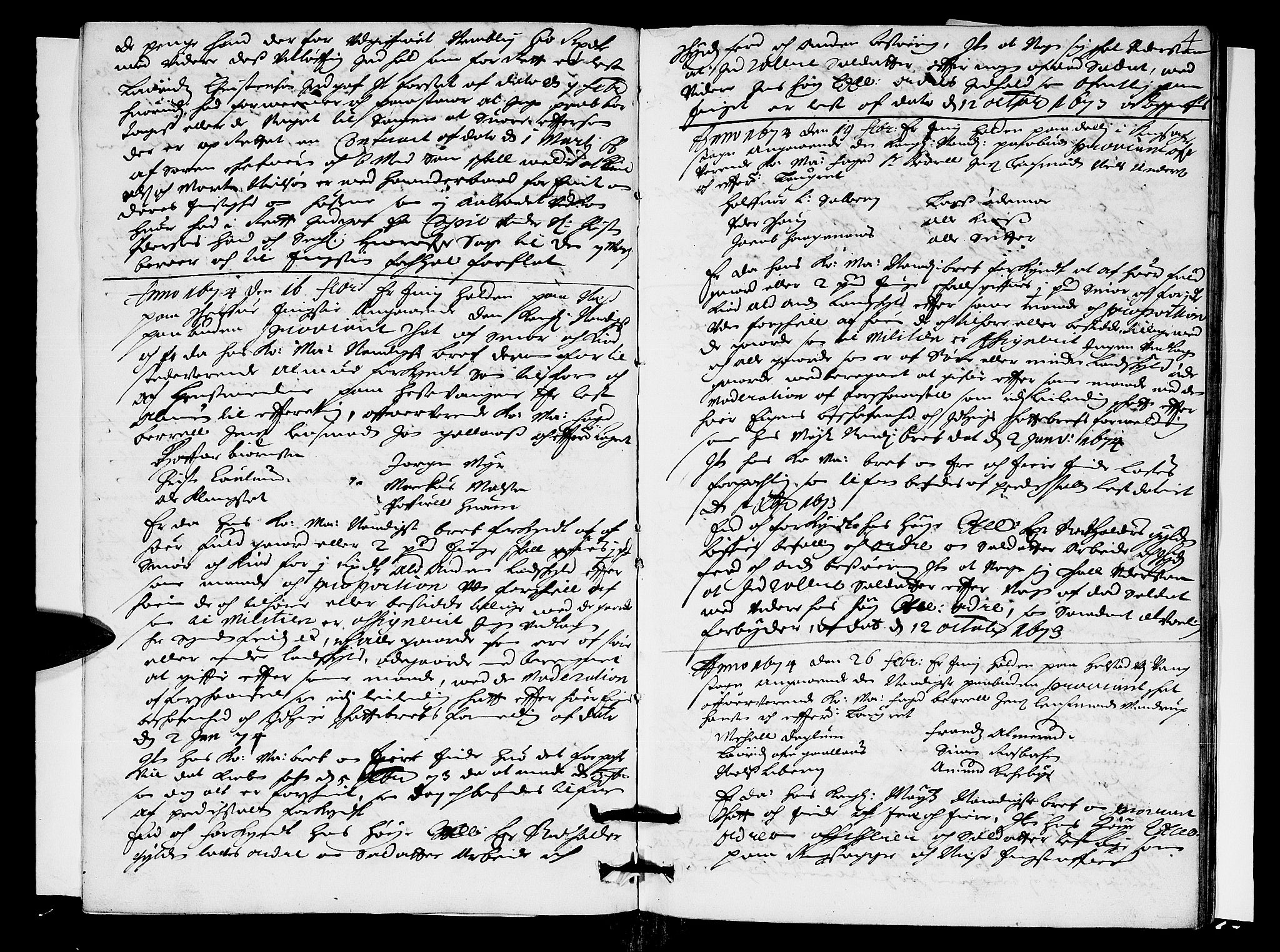 Hedemarken sorenskriveri, SAH/TING-034/G/Gb/L0010: Tingbok, 1674-1675, p. 3b-4a