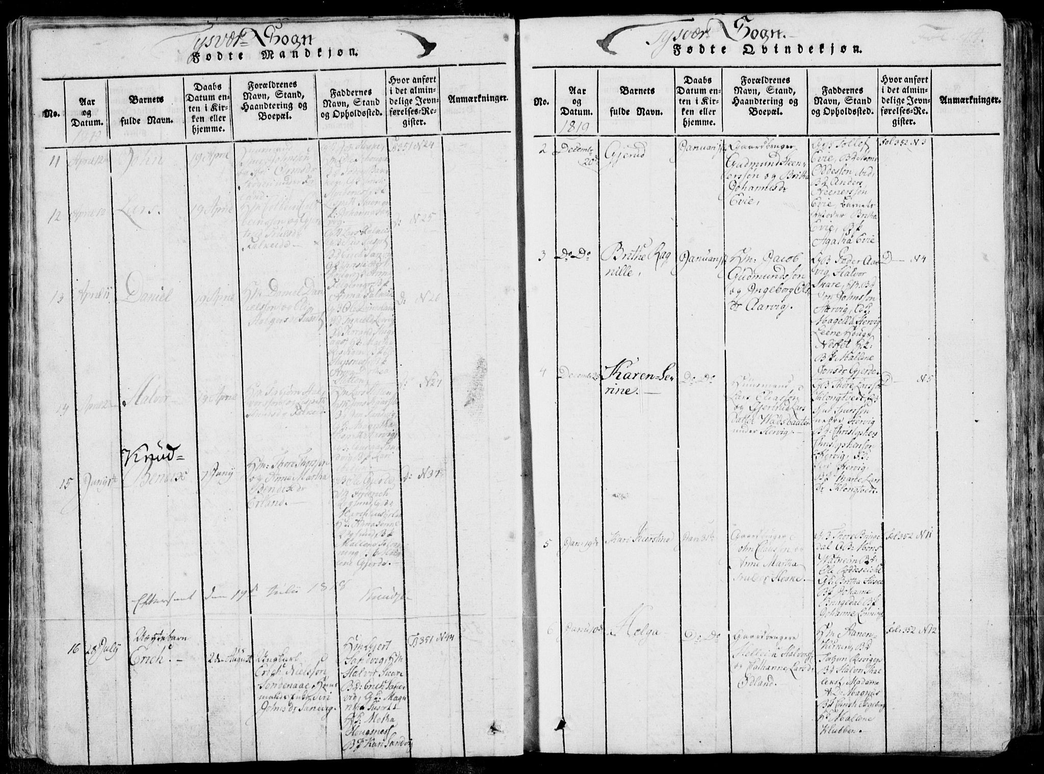 Skjold sokneprestkontor, AV/SAST-A-101847/H/Ha/Haa/L0004: Parish register (official) no. A 4 /1, 1815-1830, p. 44