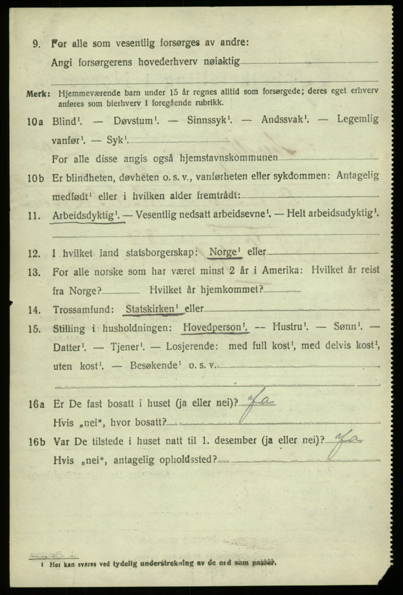 SAB, 1920 census for Herdla, 1920, p. 9688