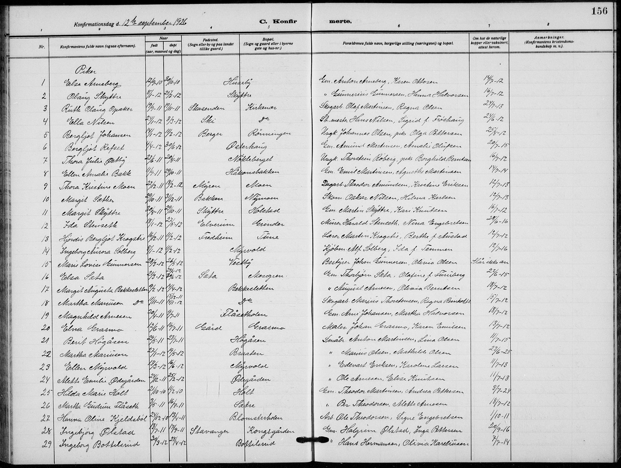 Grue prestekontor, AV/SAH-PREST-036/H/Ha/Hab/L0008: Parish register (copy) no. 8, 1921-1934, p. 156