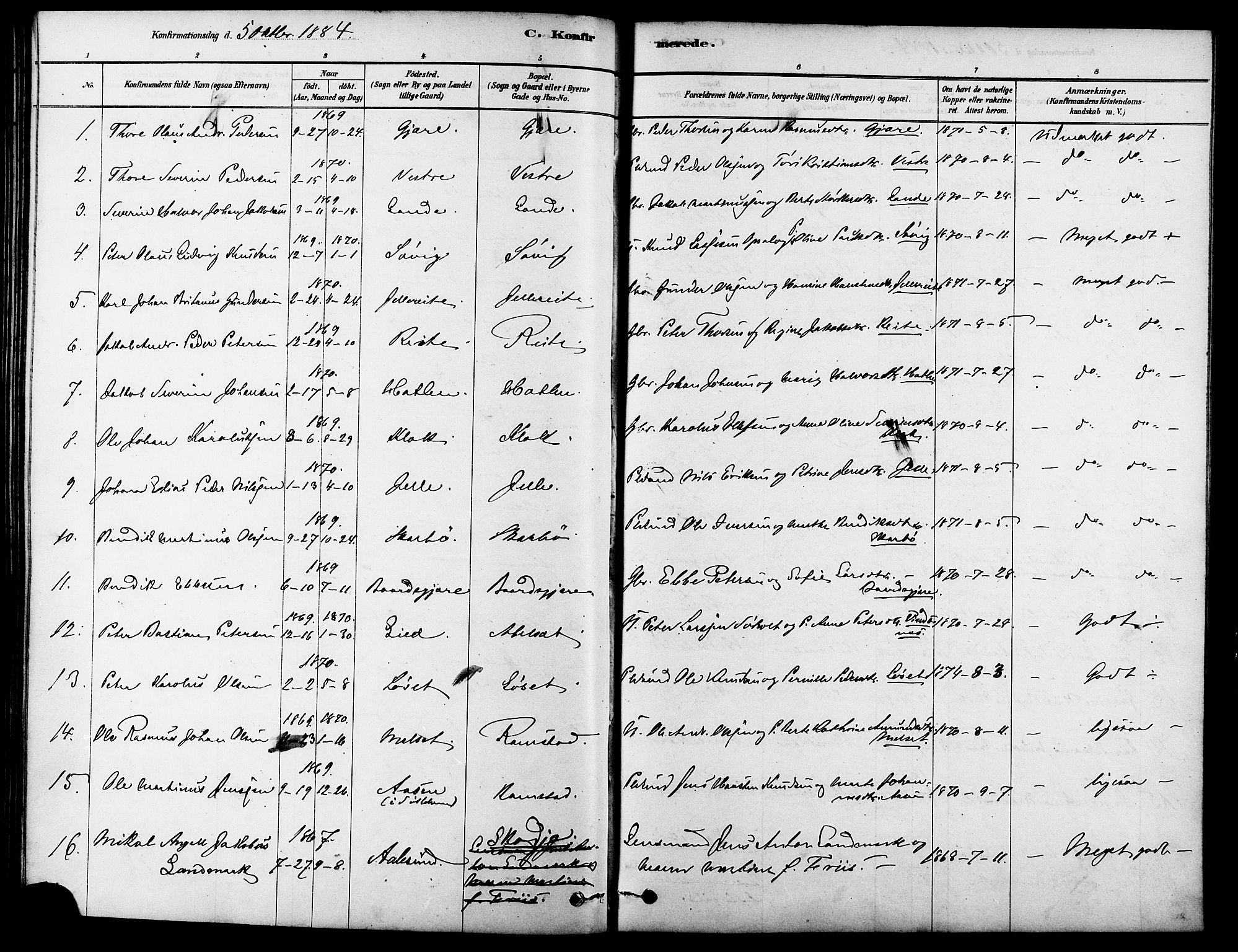 Ministerialprotokoller, klokkerbøker og fødselsregistre - Møre og Romsdal, AV/SAT-A-1454/522/L0315: Parish register (official) no. 522A10, 1878-1890