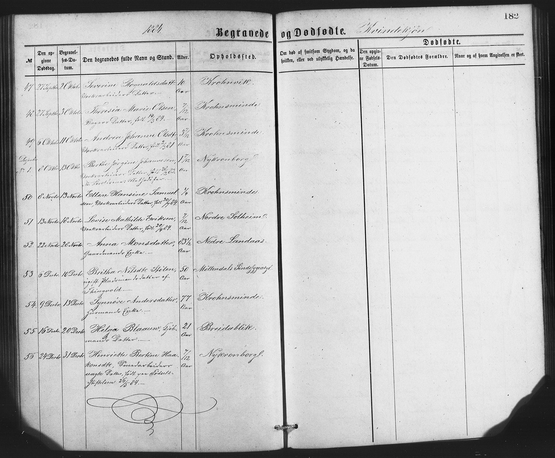 St. Jørgens hospital og Årstad sokneprestembete, AV/SAB-A-99934: Parish register (copy) no. A 8, 1872-1886, p. 182