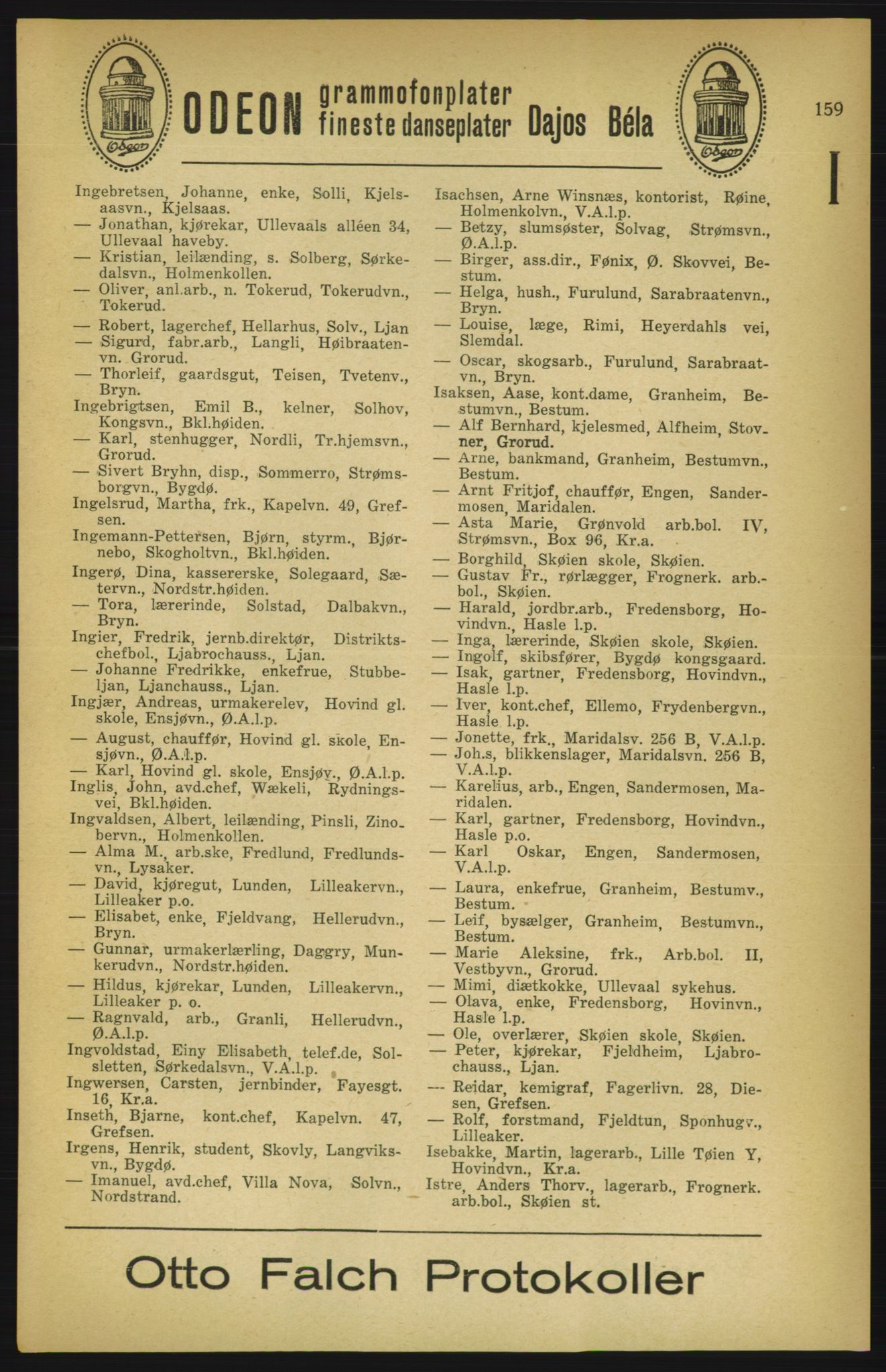 Aker adressebok/adressekalender, PUBL/001/A/003: Akers adressekalender, 1924-1925, p. 159