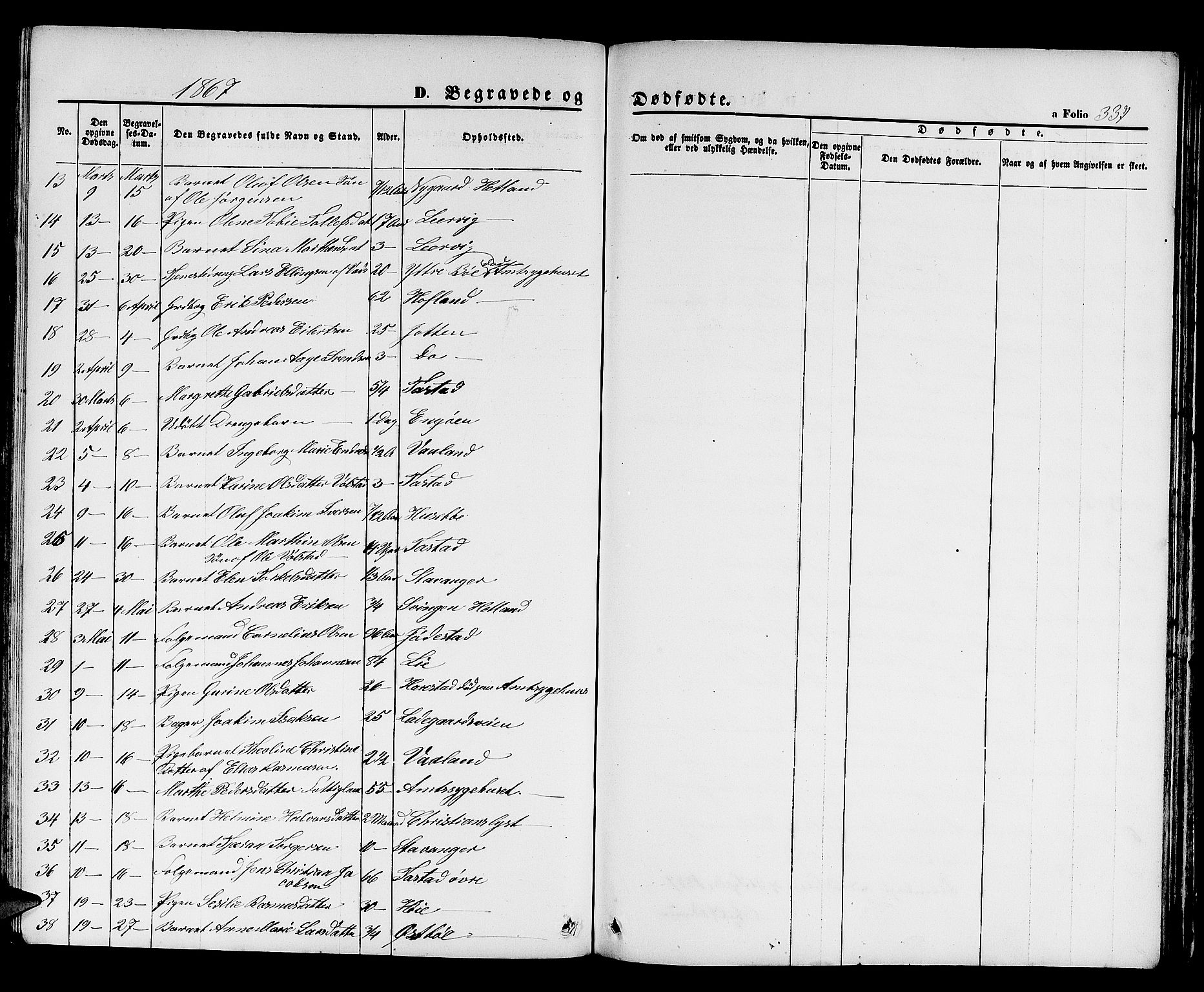 Hetland sokneprestkontor, SAST/A-101826/30/30BB/L0003: Parish register (copy) no. B 3, 1863-1877, p. 337