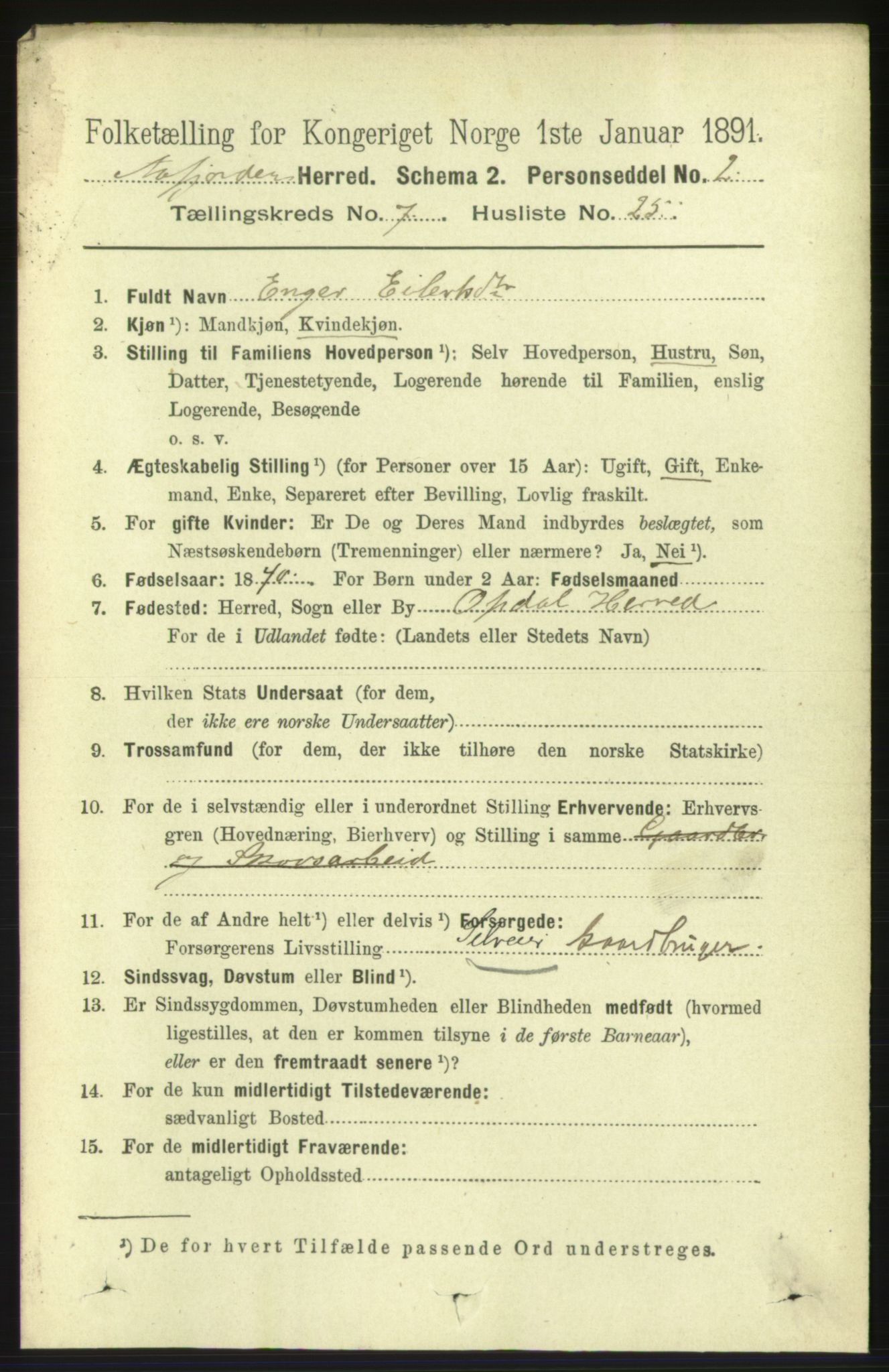 RA, 1891 census for 1630 Åfjord, 1891, p. 1912