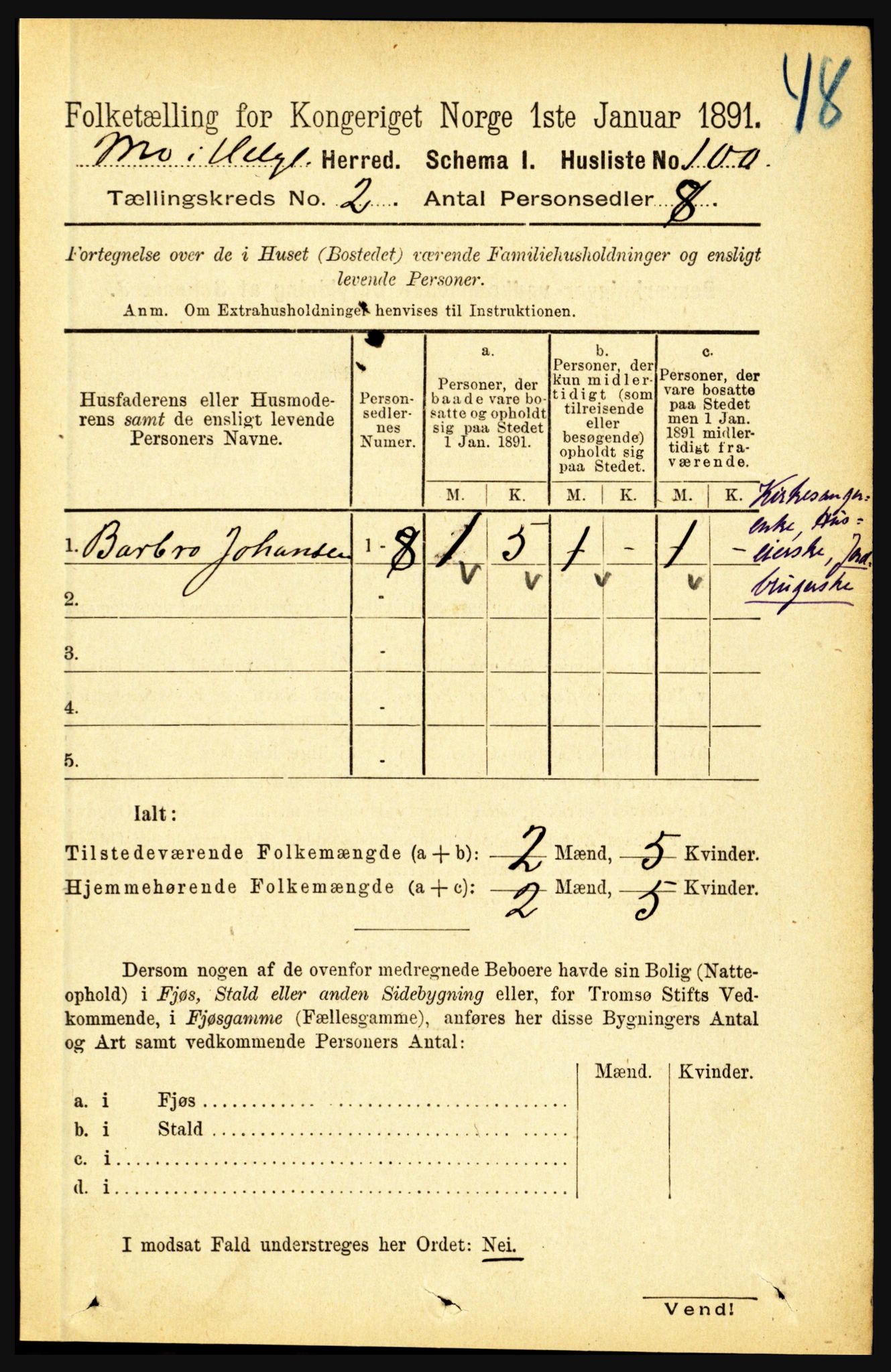 RA, 1891 census for 1833 Mo, 1891, p. 529