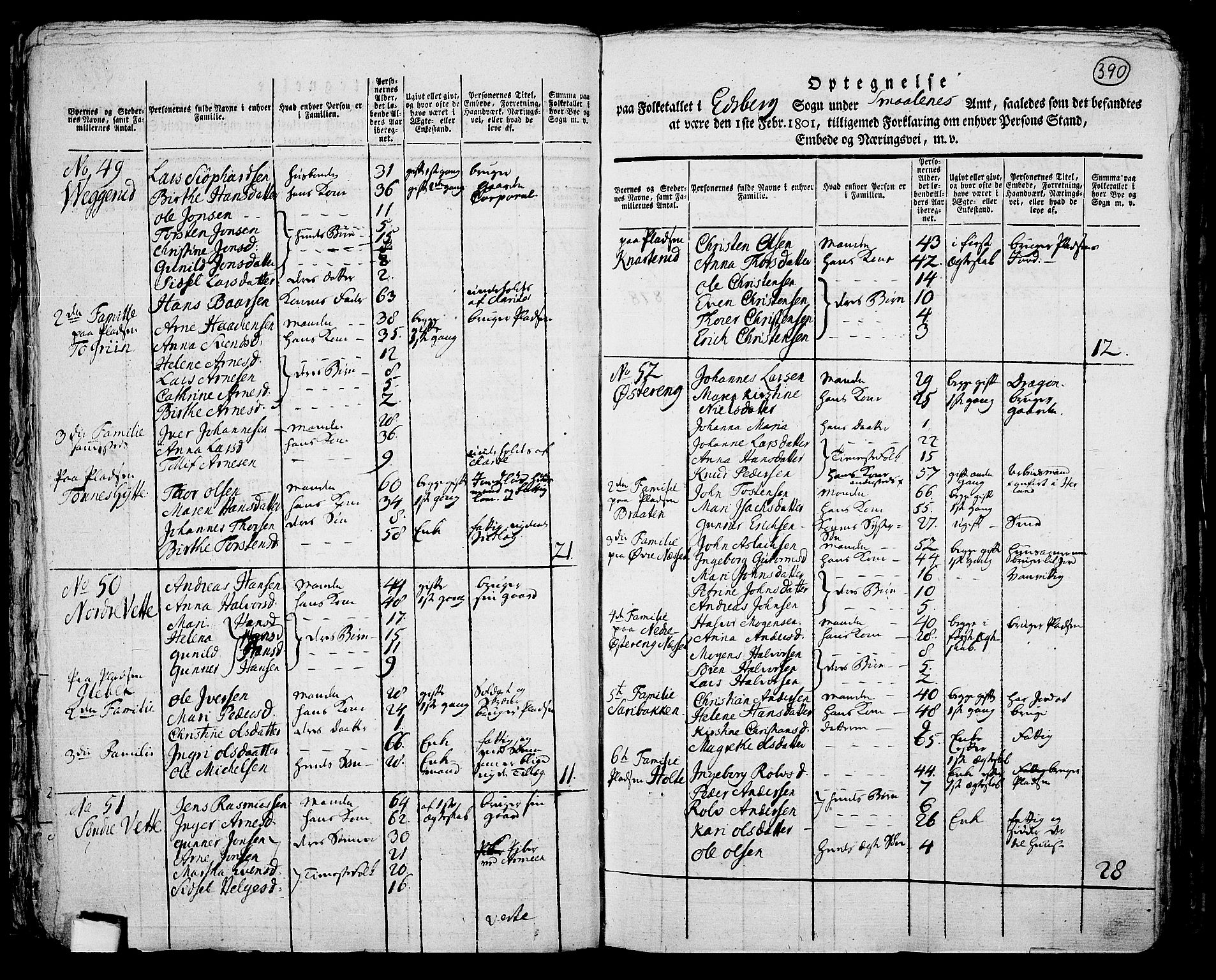 RA, 1801 census for 0125P Eidsberg, 1801, p. 389b-390a