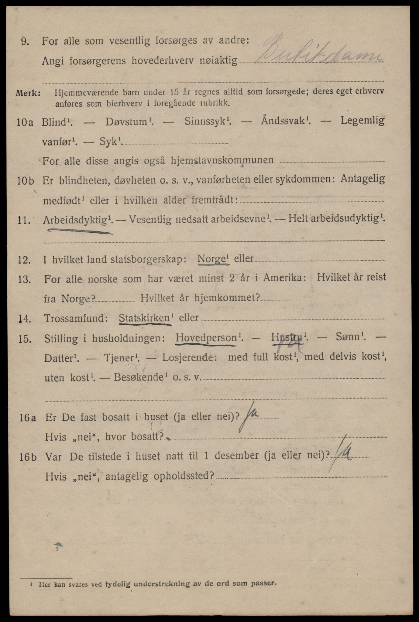 SAST, 1920 census for Stavanger, 1920, p. 75209