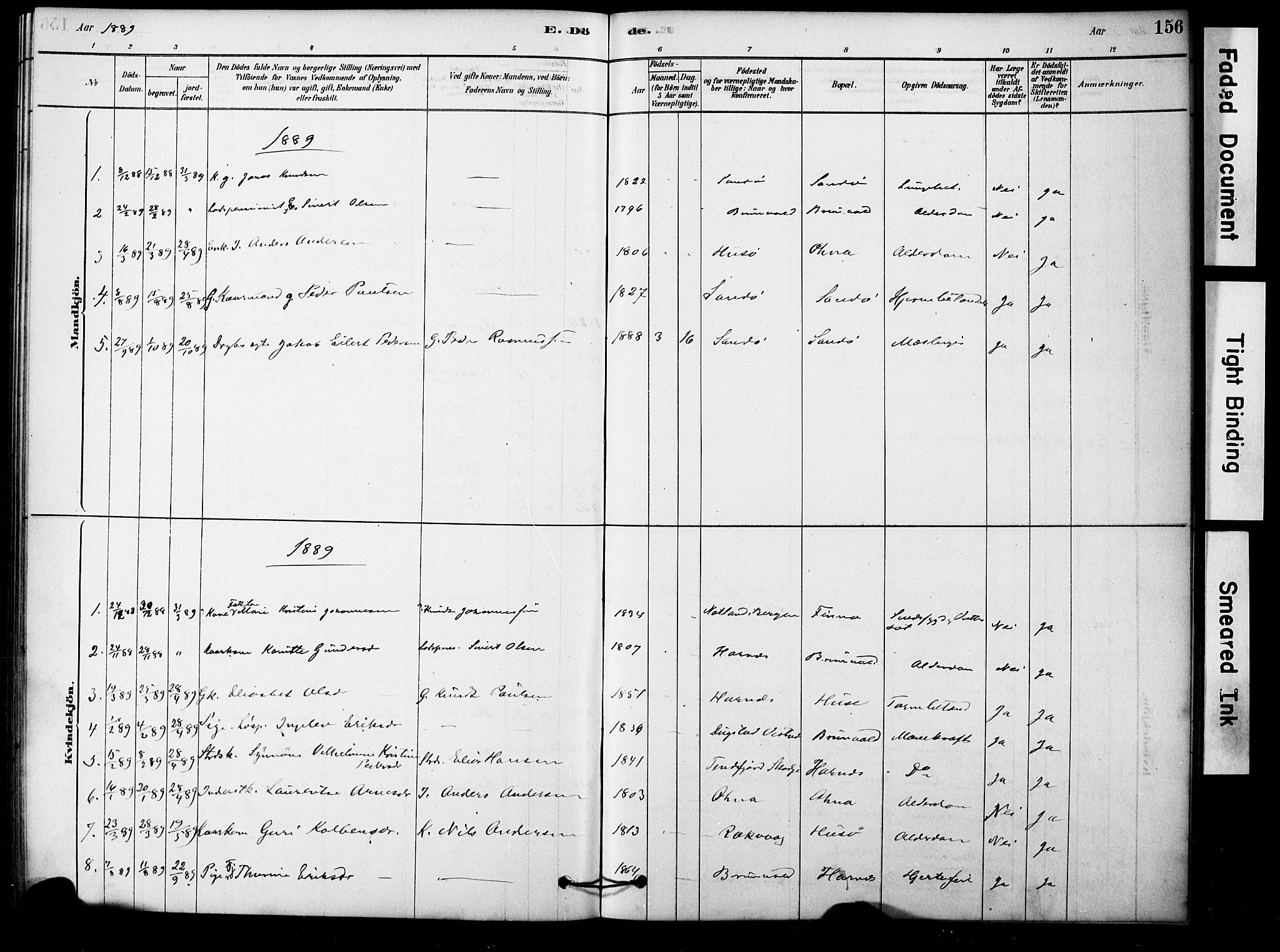 Ministerialprotokoller, klokkerbøker og fødselsregistre - Møre og Romsdal, AV/SAT-A-1454/561/L0729: Parish register (official) no. 561A03, 1878-1900, p. 156