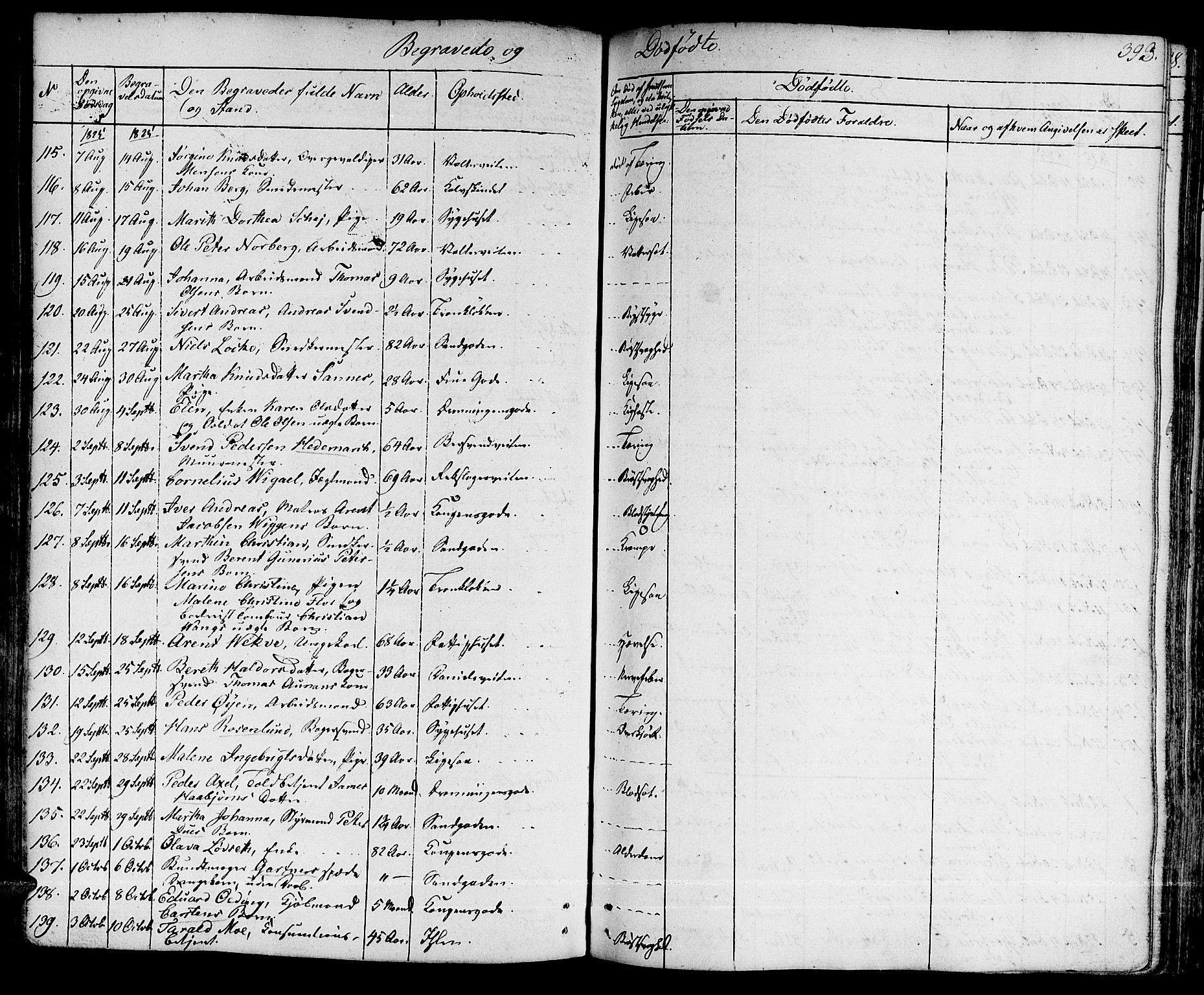 Ministerialprotokoller, klokkerbøker og fødselsregistre - Sør-Trøndelag, SAT/A-1456/601/L0045: Parish register (official) no. 601A13, 1821-1831, p. 393