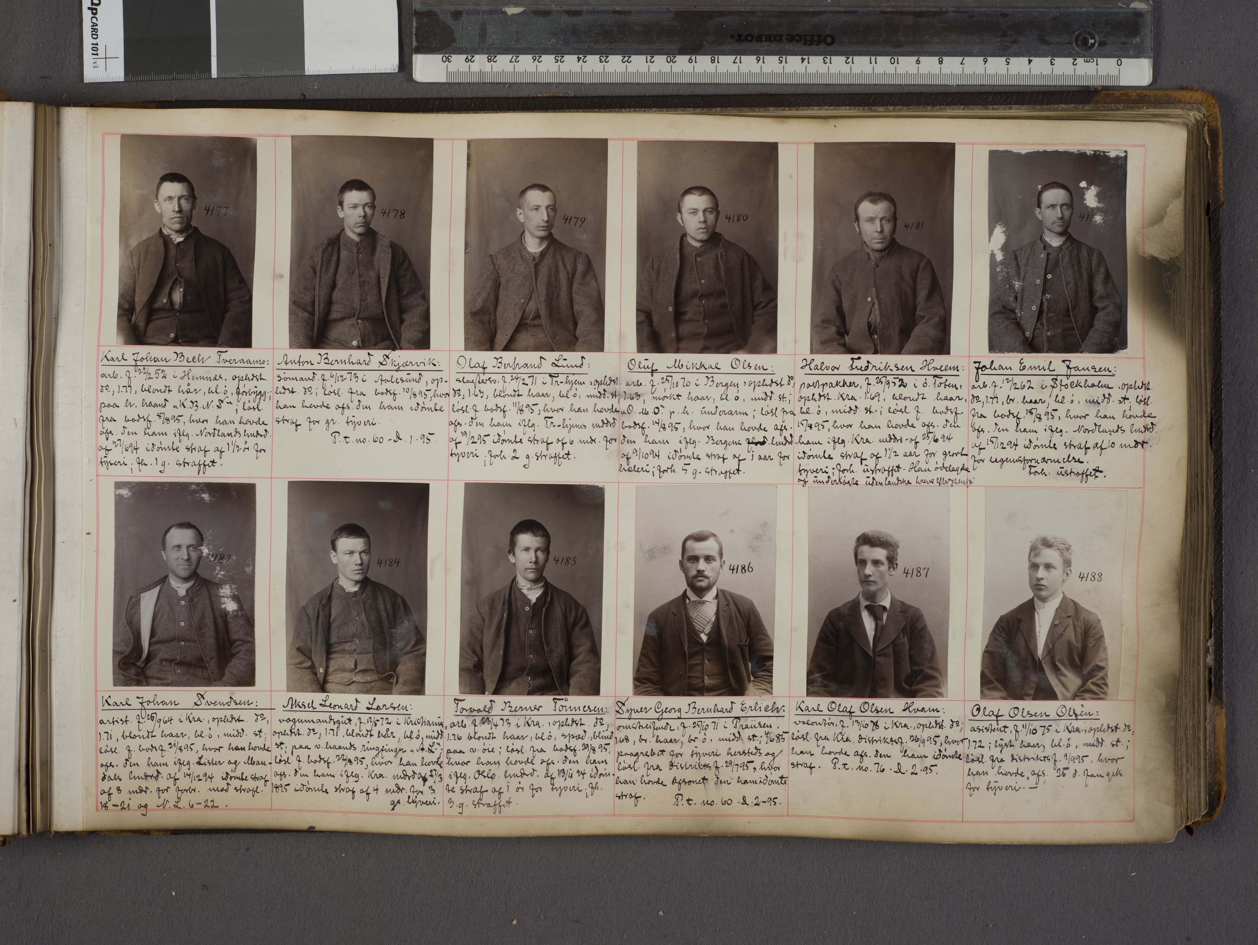 Oslo politikammer, Kriminalavdelingen, AV/SAO-A-11137/U/Ua/L0004: Forbryteralbum, 1895-1897, p. 13