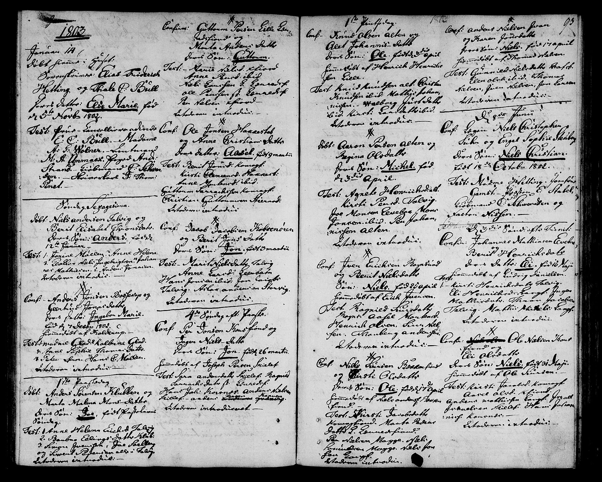Talvik sokneprestkontor, SATØ/S-1337/H/Ha/L0006kirke: Parish register (official) no. 6, 1799-1812, p. 93