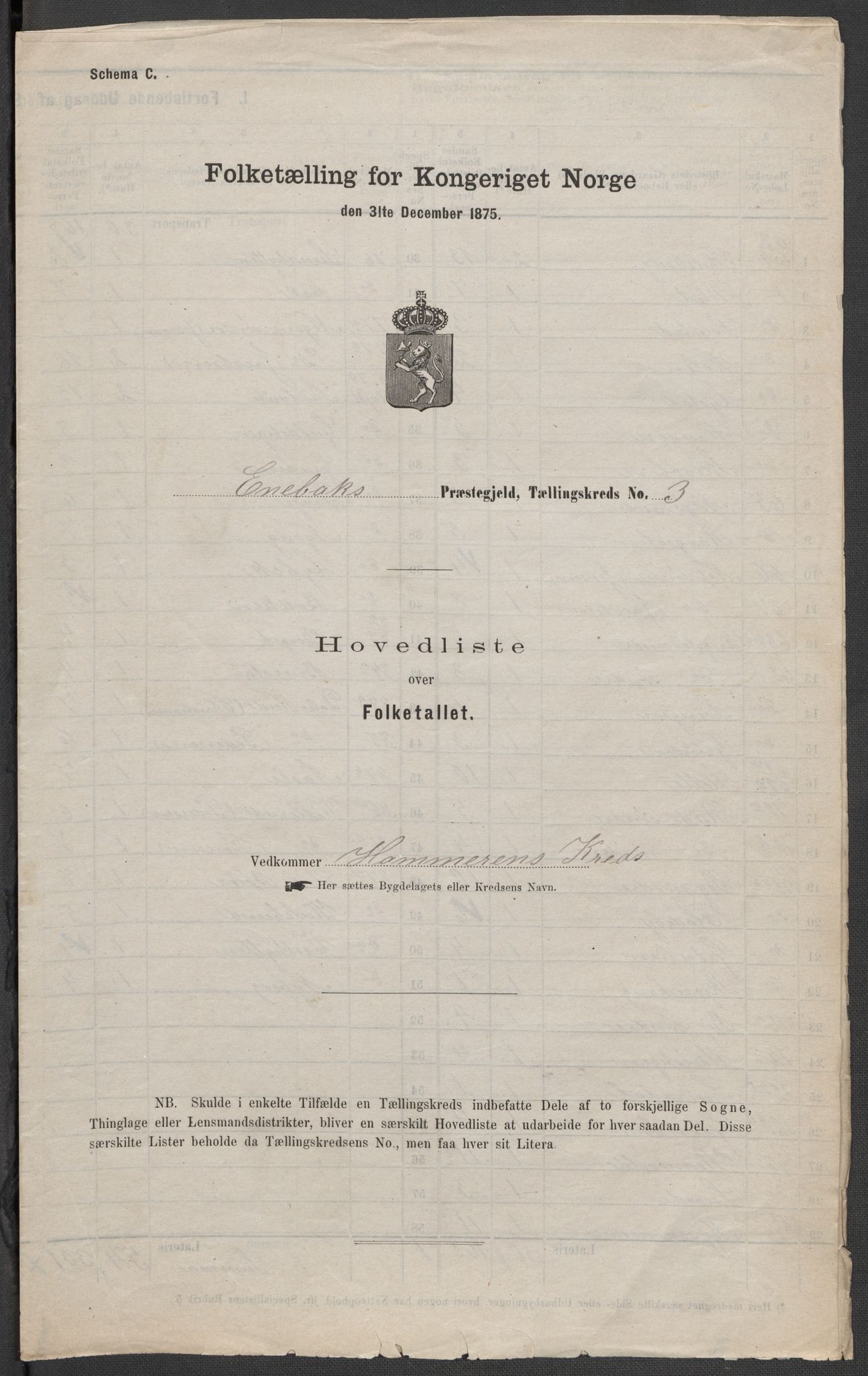 RA, 1875 census for 0229P Enebakk, 1875, p. 10