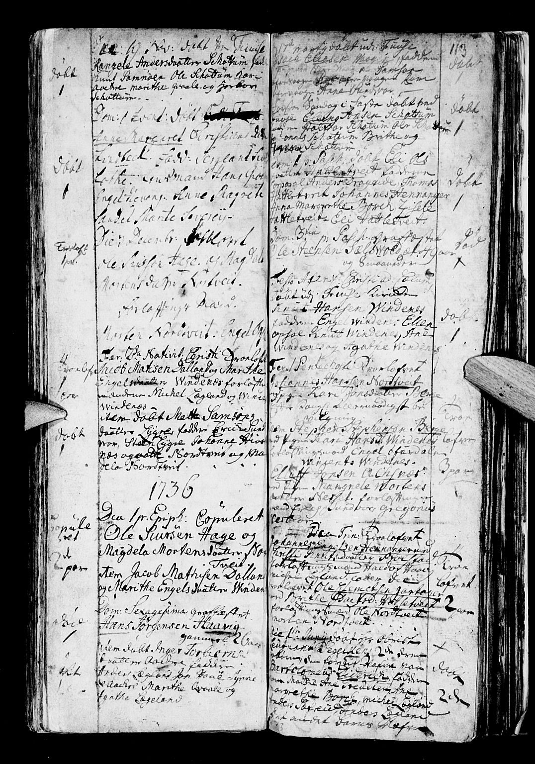 Os sokneprestembete, SAB/A-99929: Parish register (official) no. A 5, 1669-1760, p. 113
