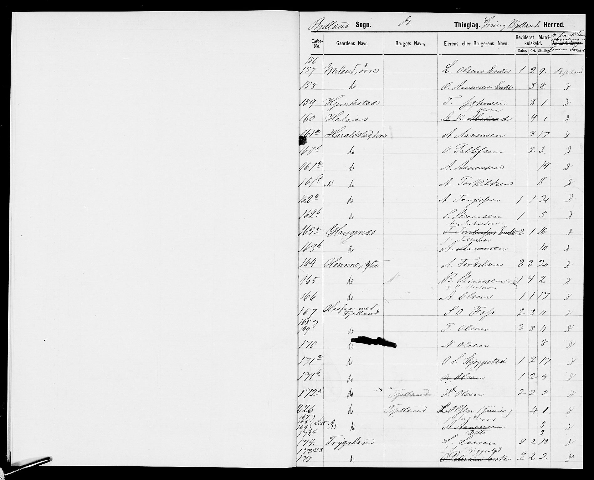 SAK, 1875 census for 1024P Bjelland, 1875, p. 13