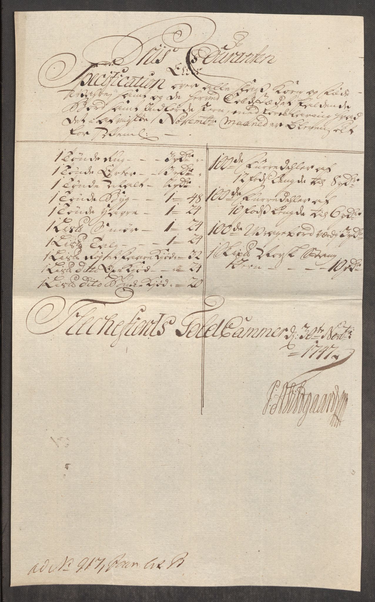 Rentekammeret inntil 1814, Realistisk ordnet avdeling, RA/EA-4070/Oe/L0003: [Ø1]: Priskuranter, 1745-1748, p. 662