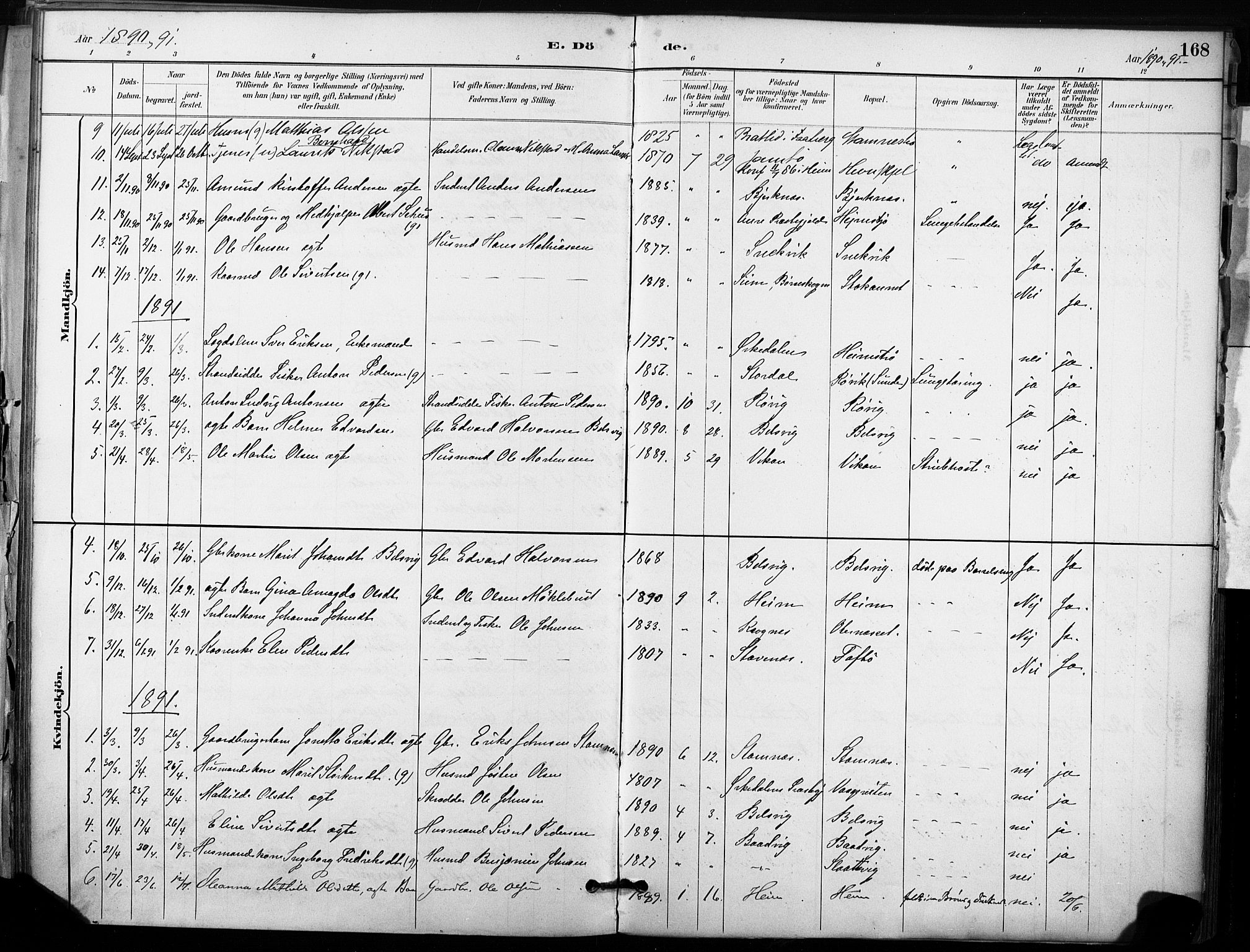 Ministerialprotokoller, klokkerbøker og fødselsregistre - Sør-Trøndelag, SAT/A-1456/633/L0518: Parish register (official) no. 633A01, 1884-1906, p. 168