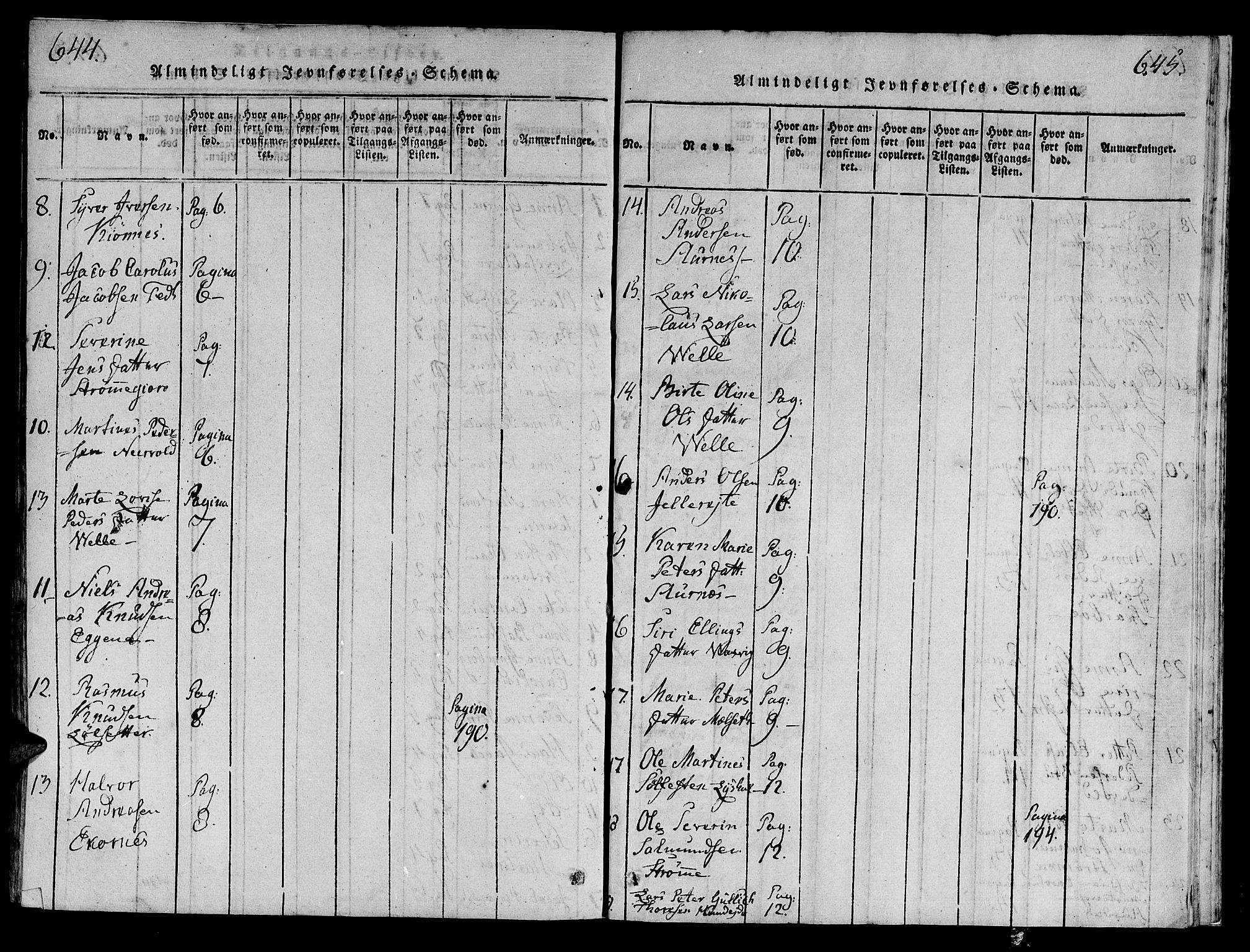 Ministerialprotokoller, klokkerbøker og fødselsregistre - Møre og Romsdal, AV/SAT-A-1454/522/L0310: Parish register (official) no. 522A05, 1816-1832, p. 644-645