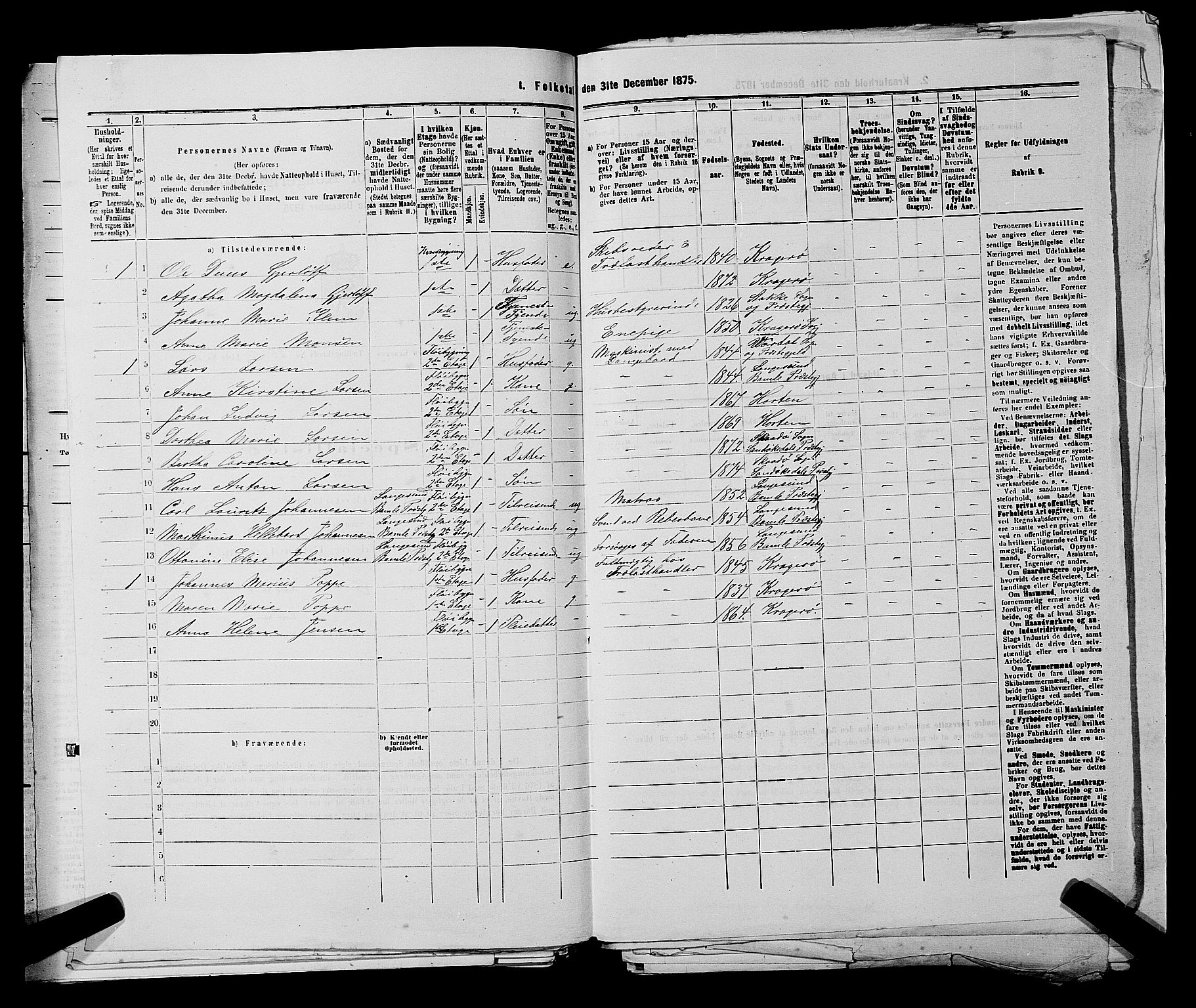 SAKO, 1875 census for 0801P Kragerø, 1875, p. 555