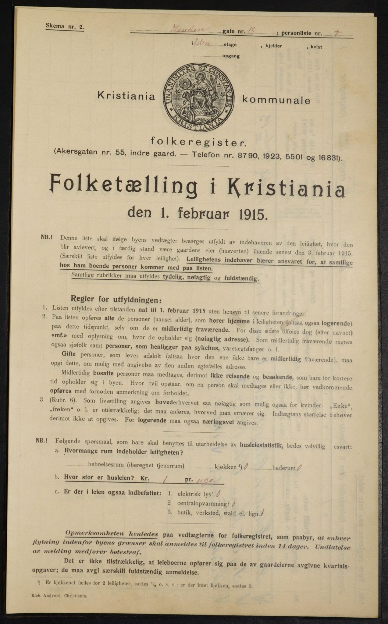 OBA, Municipal Census 1915 for Kristiania, 1915, p. 47763