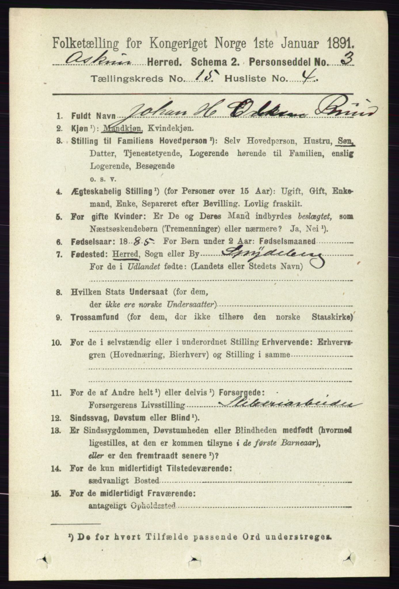 RA, 1891 census for 0124 Askim, 1891, p. 2453