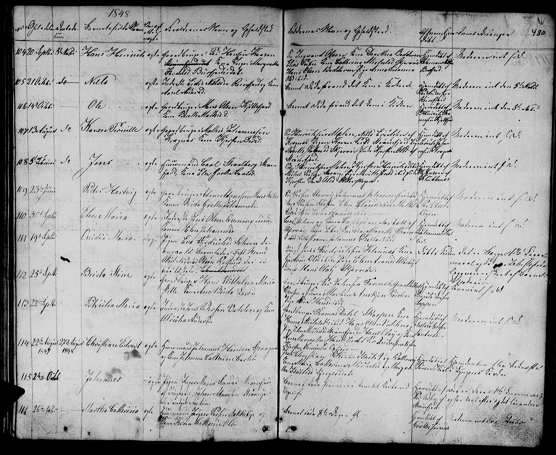 Skjervøy sokneprestkontor, AV/SATØ-S-1300/H/Ha/Hab/L0002klokker: Parish register (copy) no. 2, 1839-1848, p. 479-480