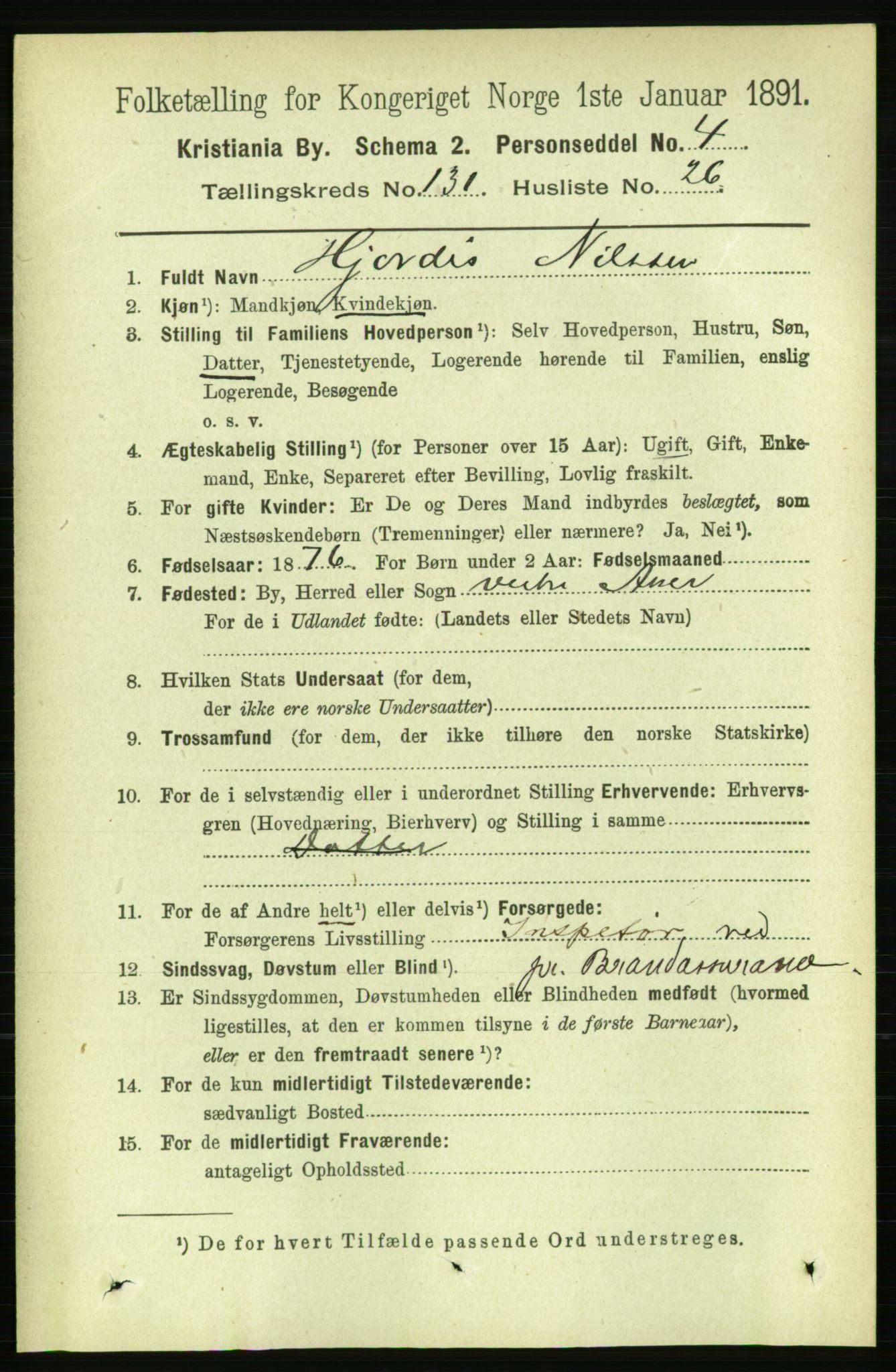 RA, 1891 census for 0301 Kristiania, 1891, p. 71215